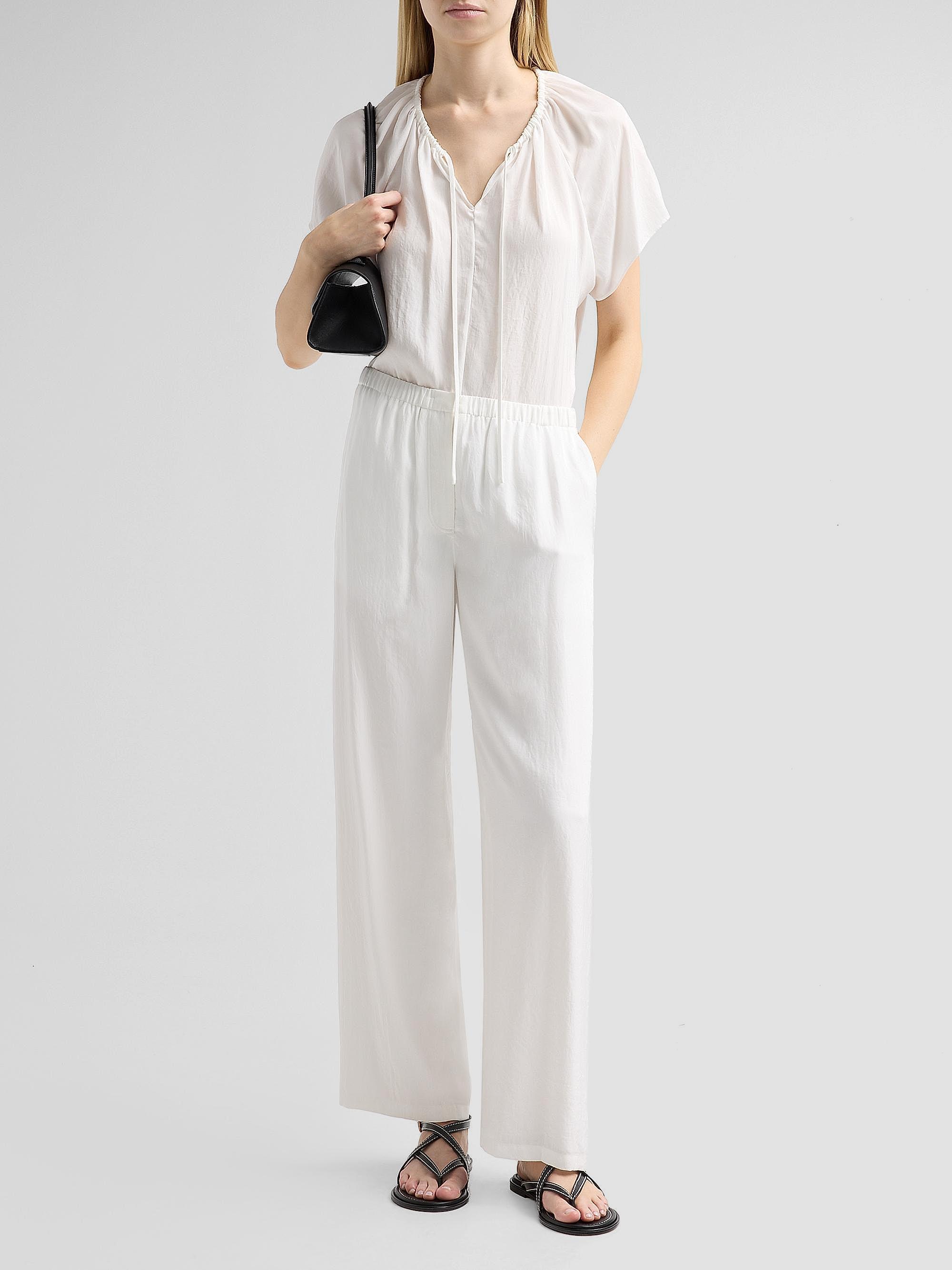 Theory Flowy Silk Twill Pants | Saks Fifth Avenue