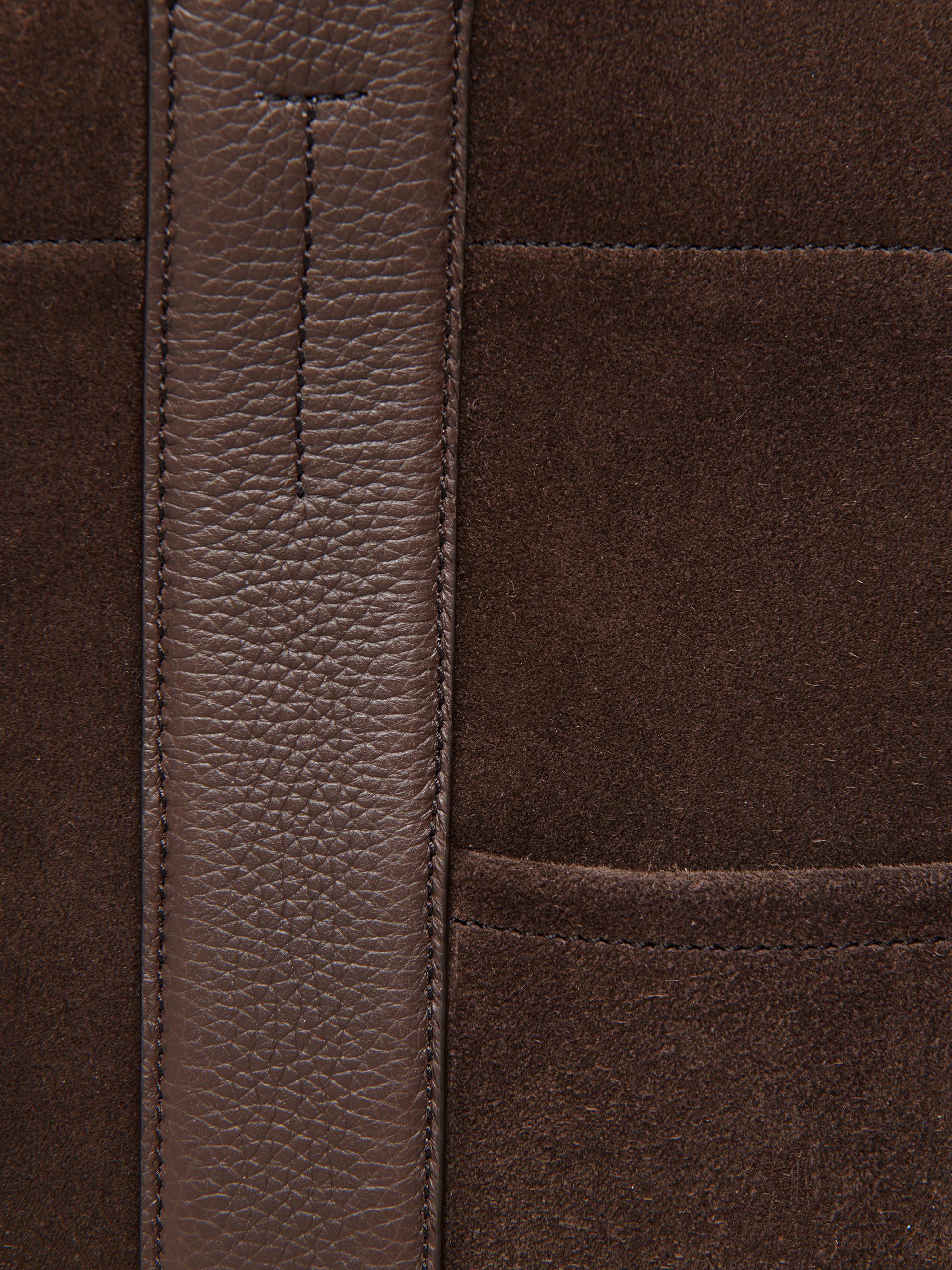 TOM FORD Men's  Suede Tote Bag - Brown | Thumbnail 5
