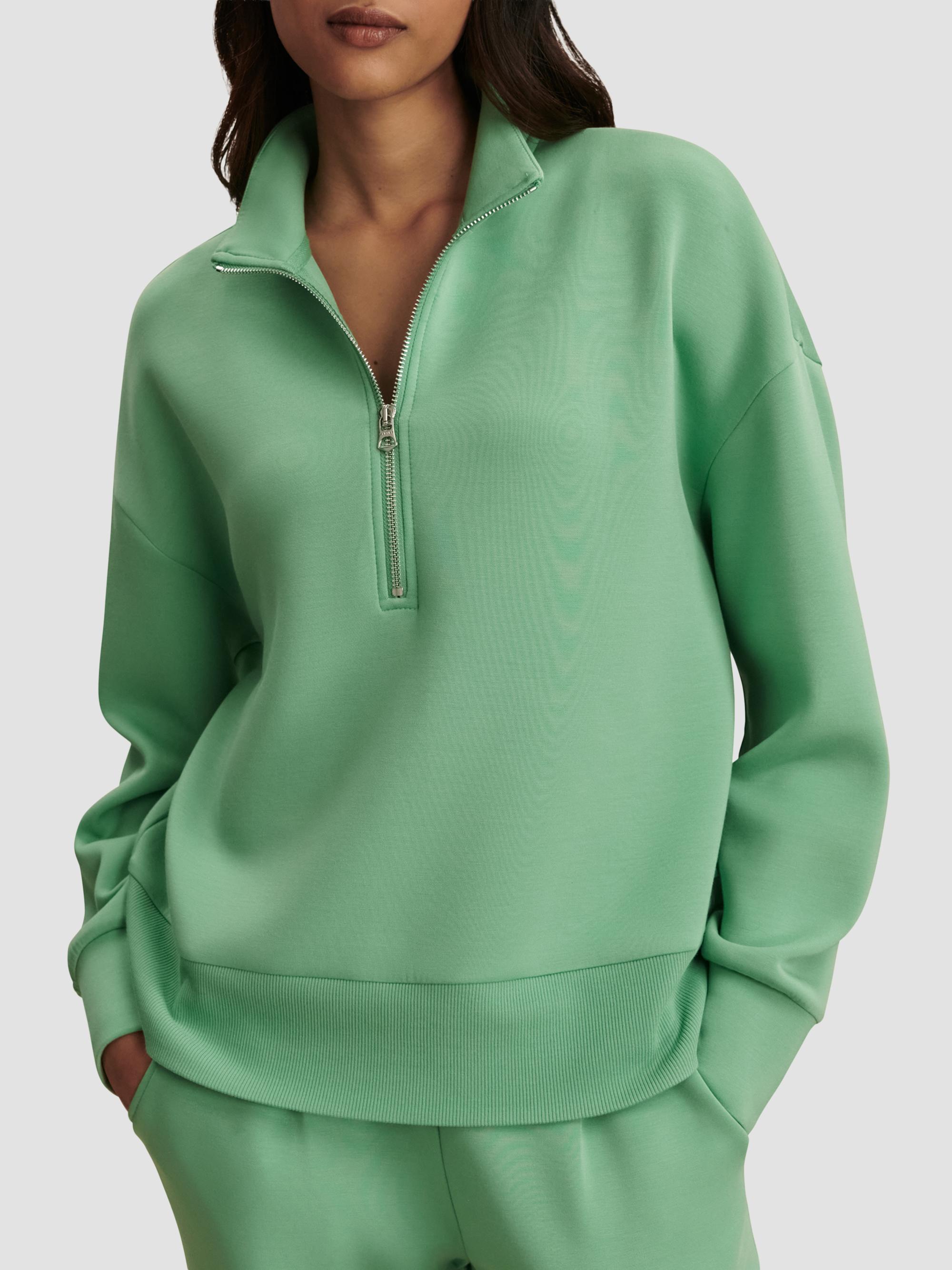 Varley Women's Mavis Half-Zip Sweatshirt - Green Spruce | Thumbnail 3