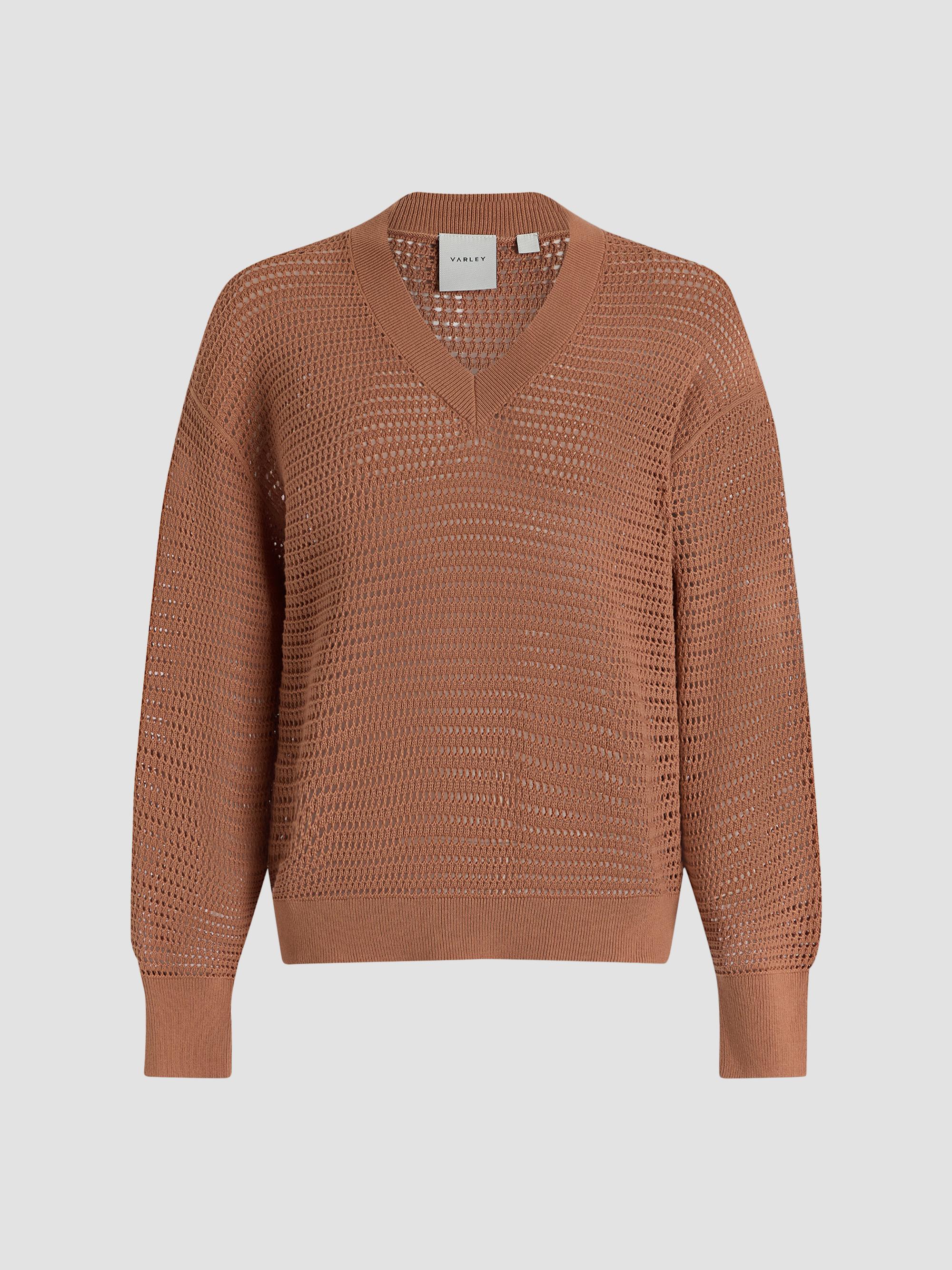 Varley Women's Gaia Open-Knit Cotton Sweater - Camel