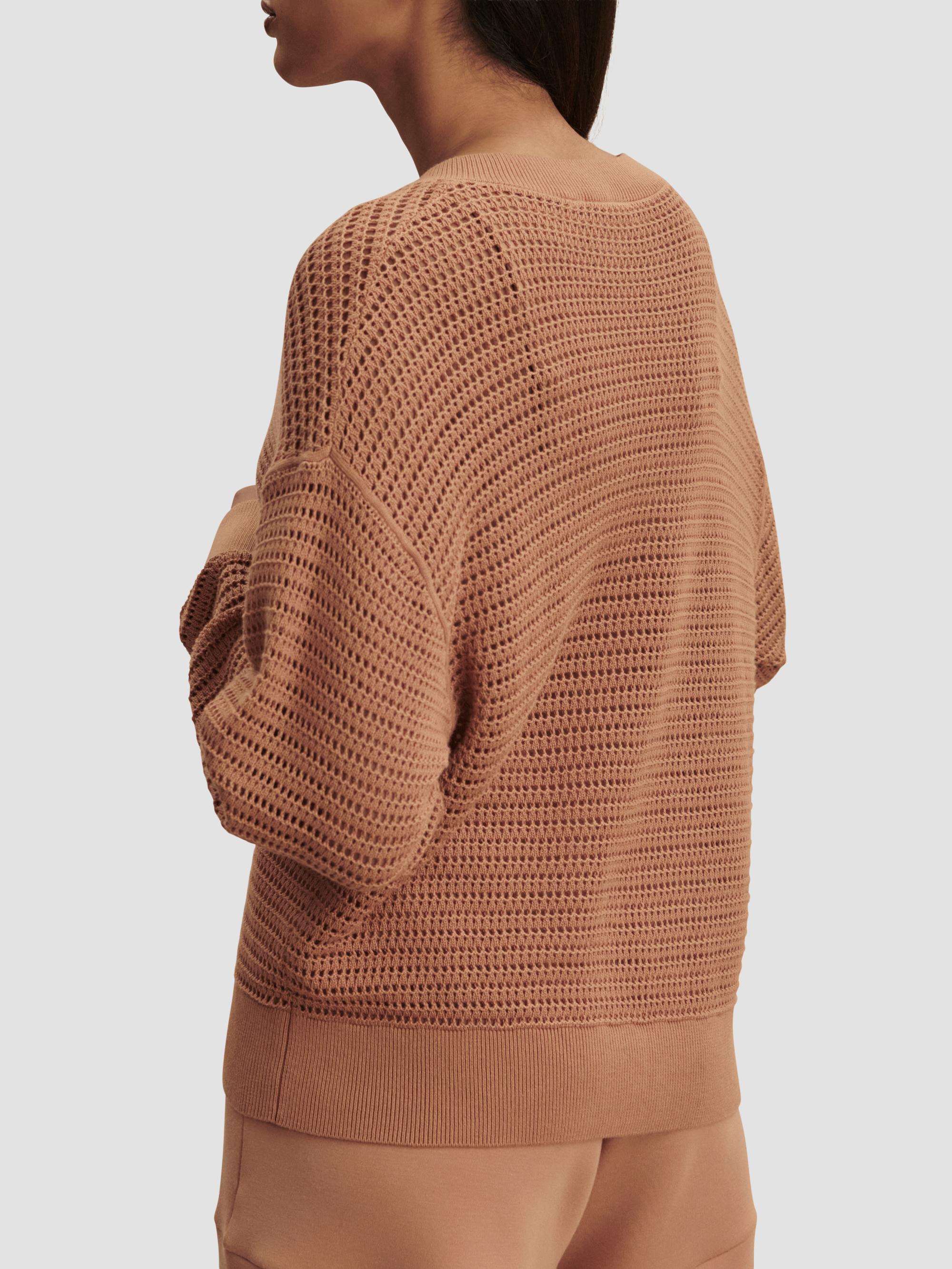 Varley Women's Gaia Open-Knit Cotton Sweater - Camel | Thumbnail 4