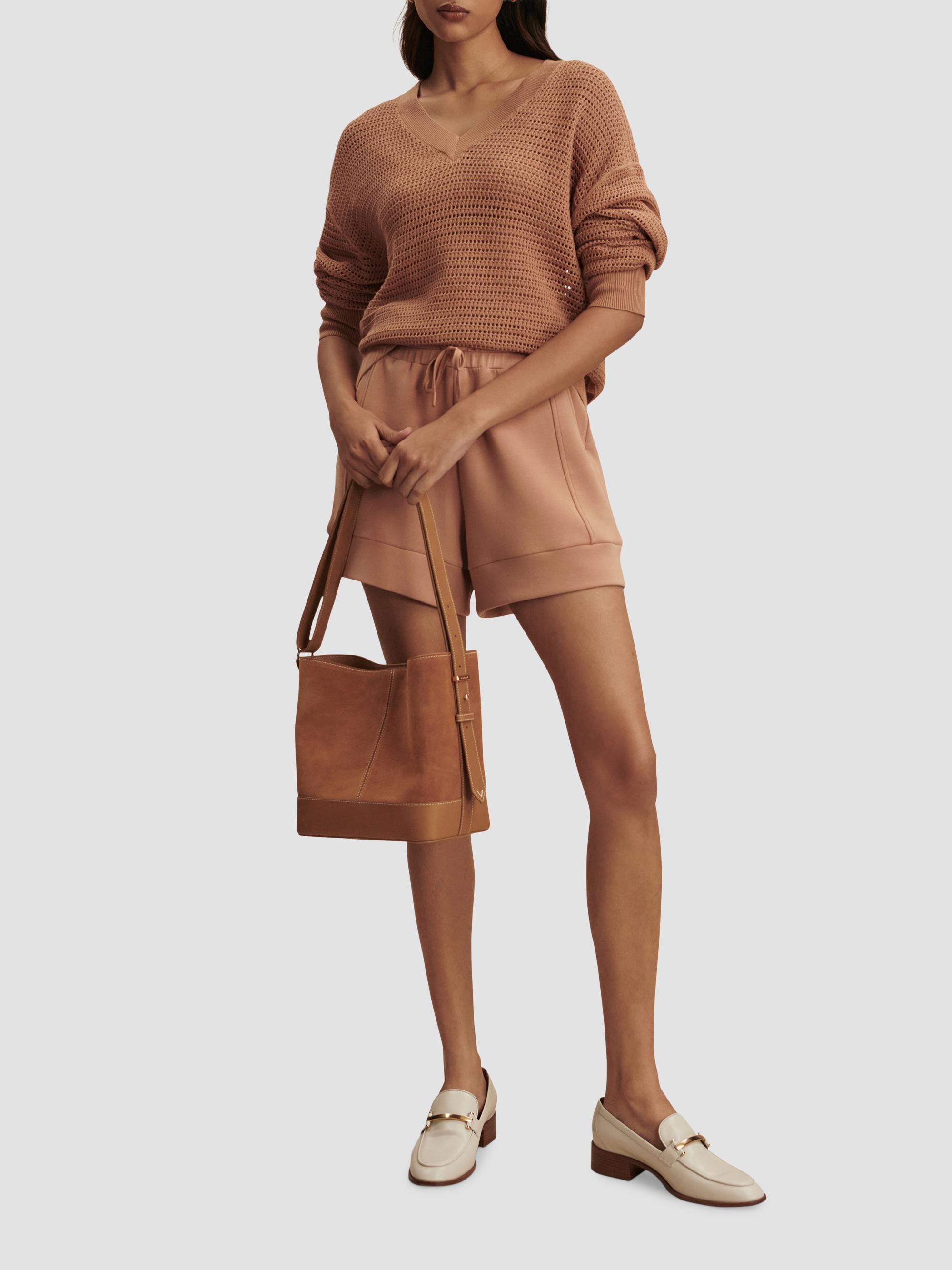 Varley Women's Gaia Open-Knit Cotton Sweater - Camel | Thumbnail 2