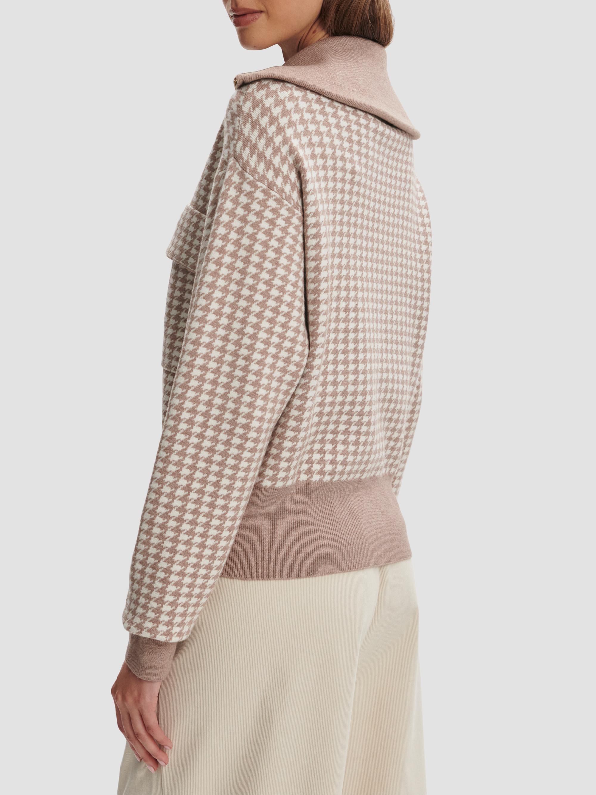 Varley Women's Ablett Houndstooth Jacquard Jacket - Taupe | Thumbnail 4