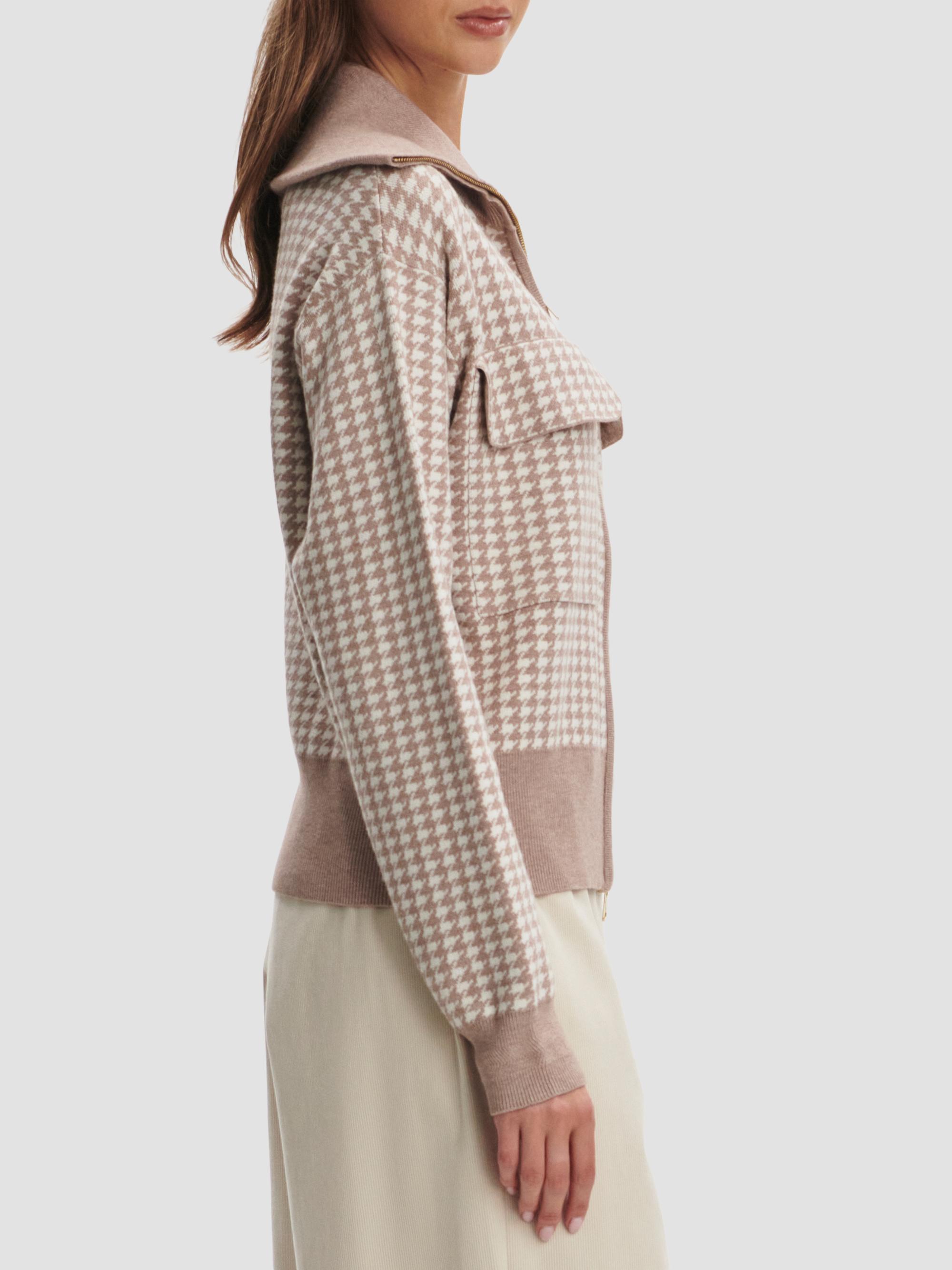 Varley Women's Ablett Houndstooth Jacquard Jacket - Taupe | Thumbnail 6