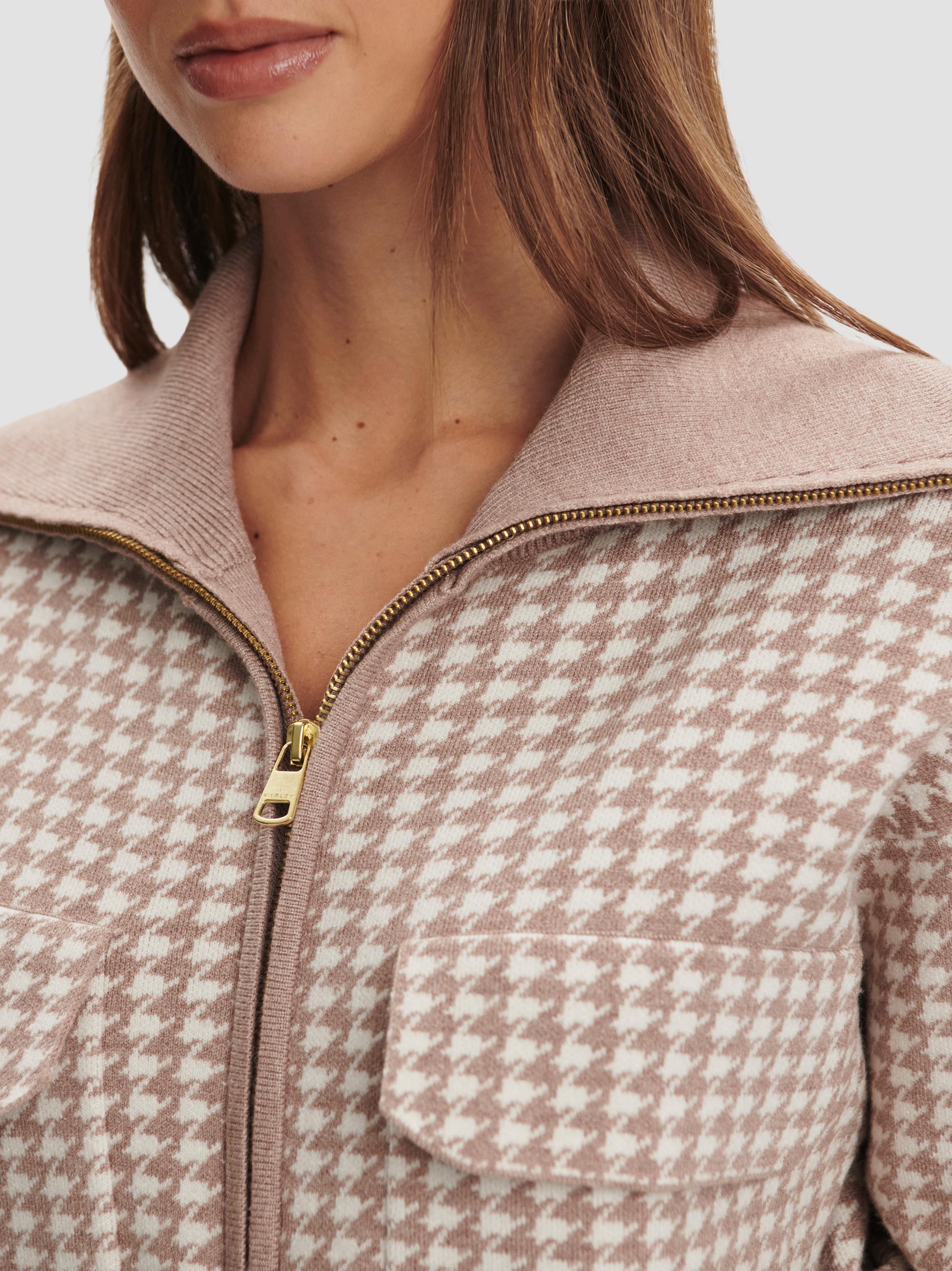 Varley Women's Ablett Houndstooth Jacquard Jacket - Taupe | Thumbnail 7