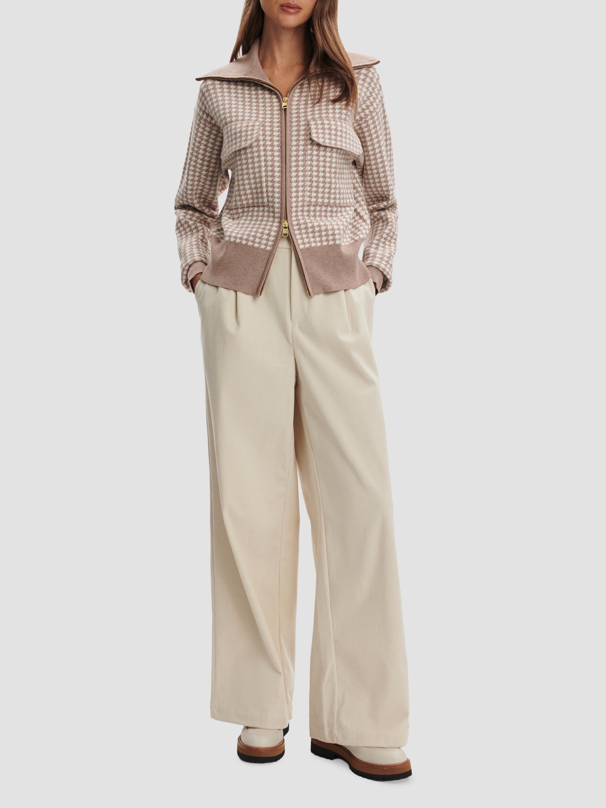 Varley Women's Ablett Houndstooth Jacquard Jacket - Taupe