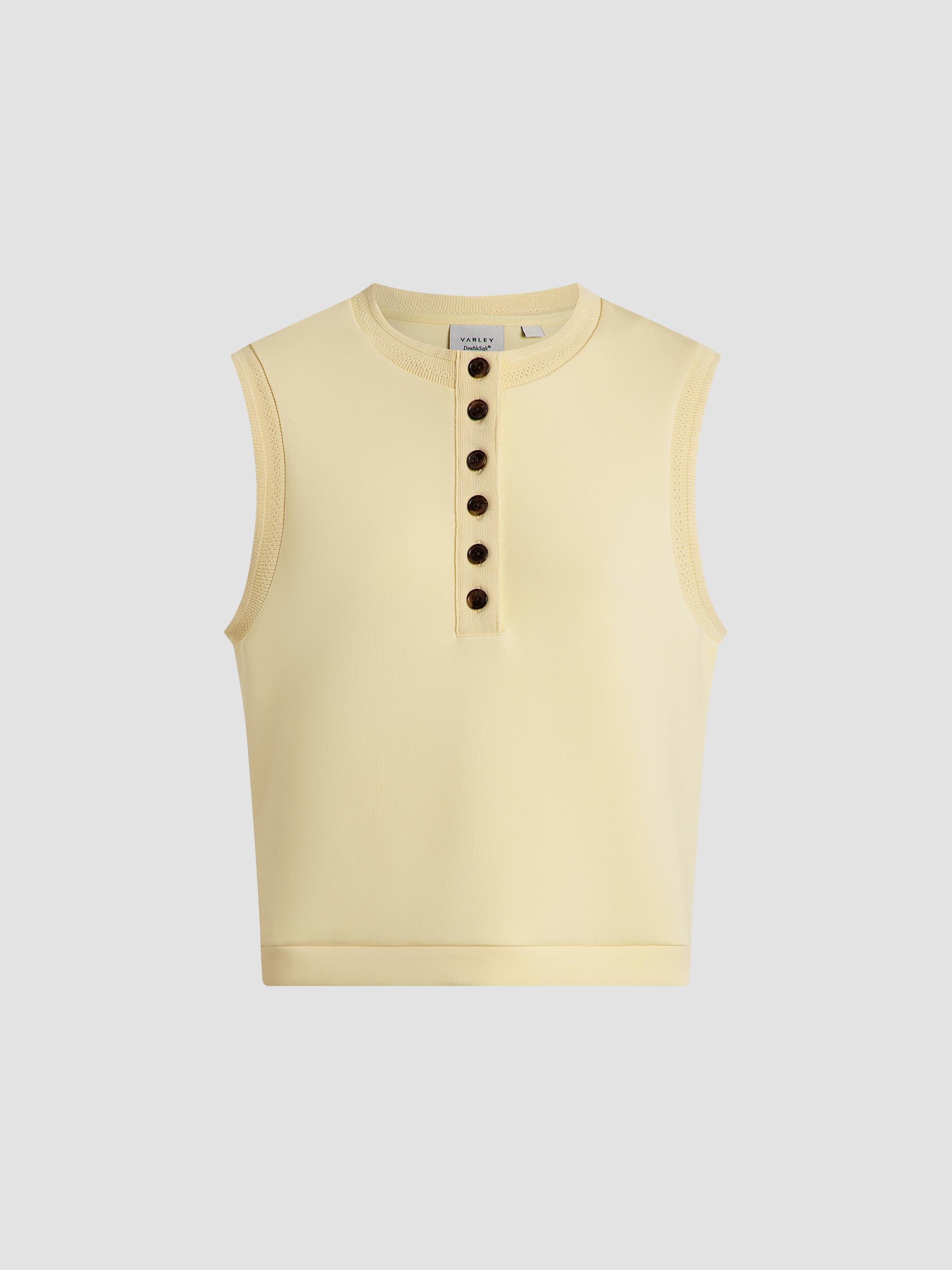 Varley Women's Marla Button-Front Crop Tank - Anise Flower