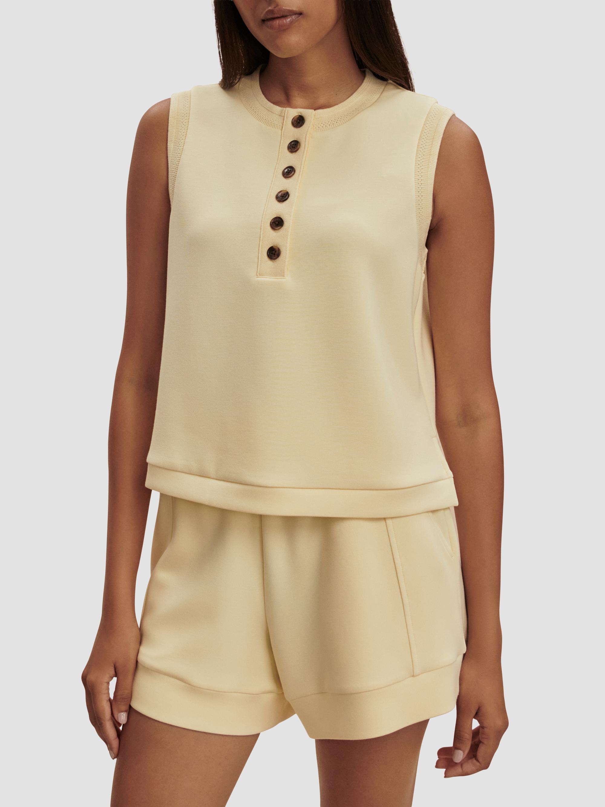 Varley Women's Marla Button-Front Crop Tank - Anise Flower | Thumbnail 3