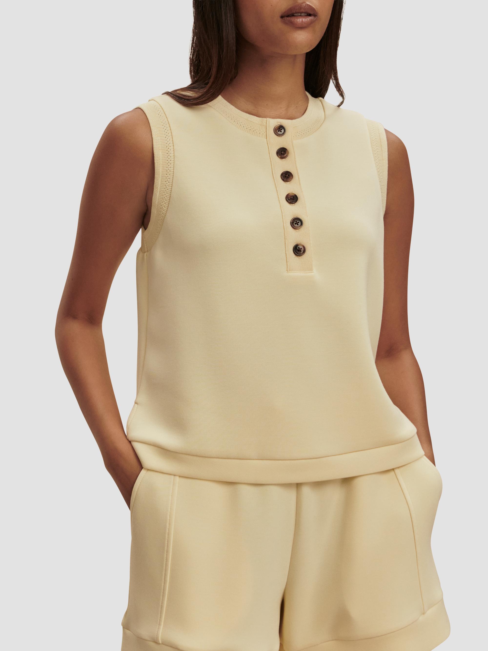 Varley Women's Marla Button-Front Crop Tank - Anise Flower | Thumbnail 4