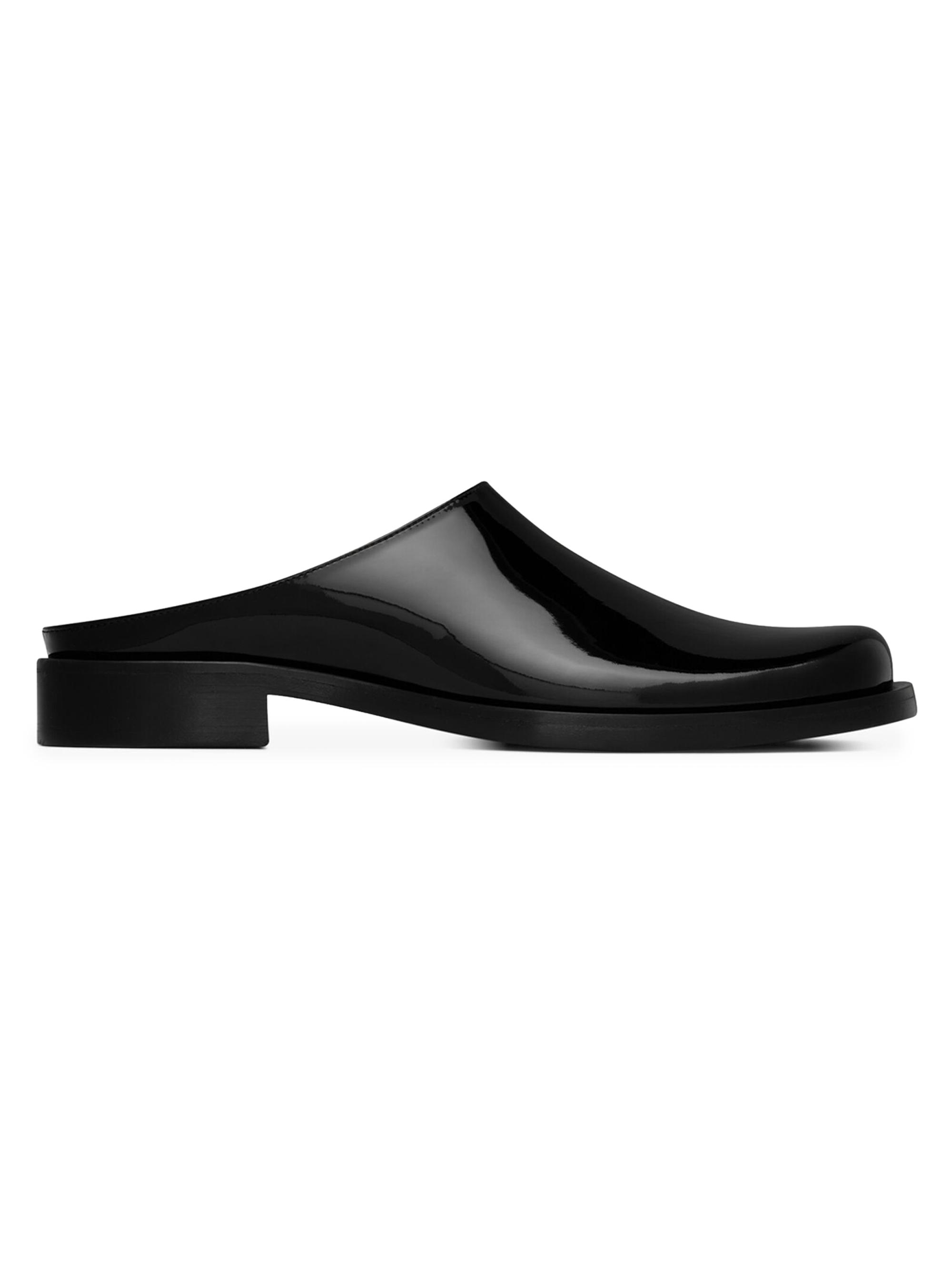 Saint Laurent Men's Angus Mules in Patent Leather - Black