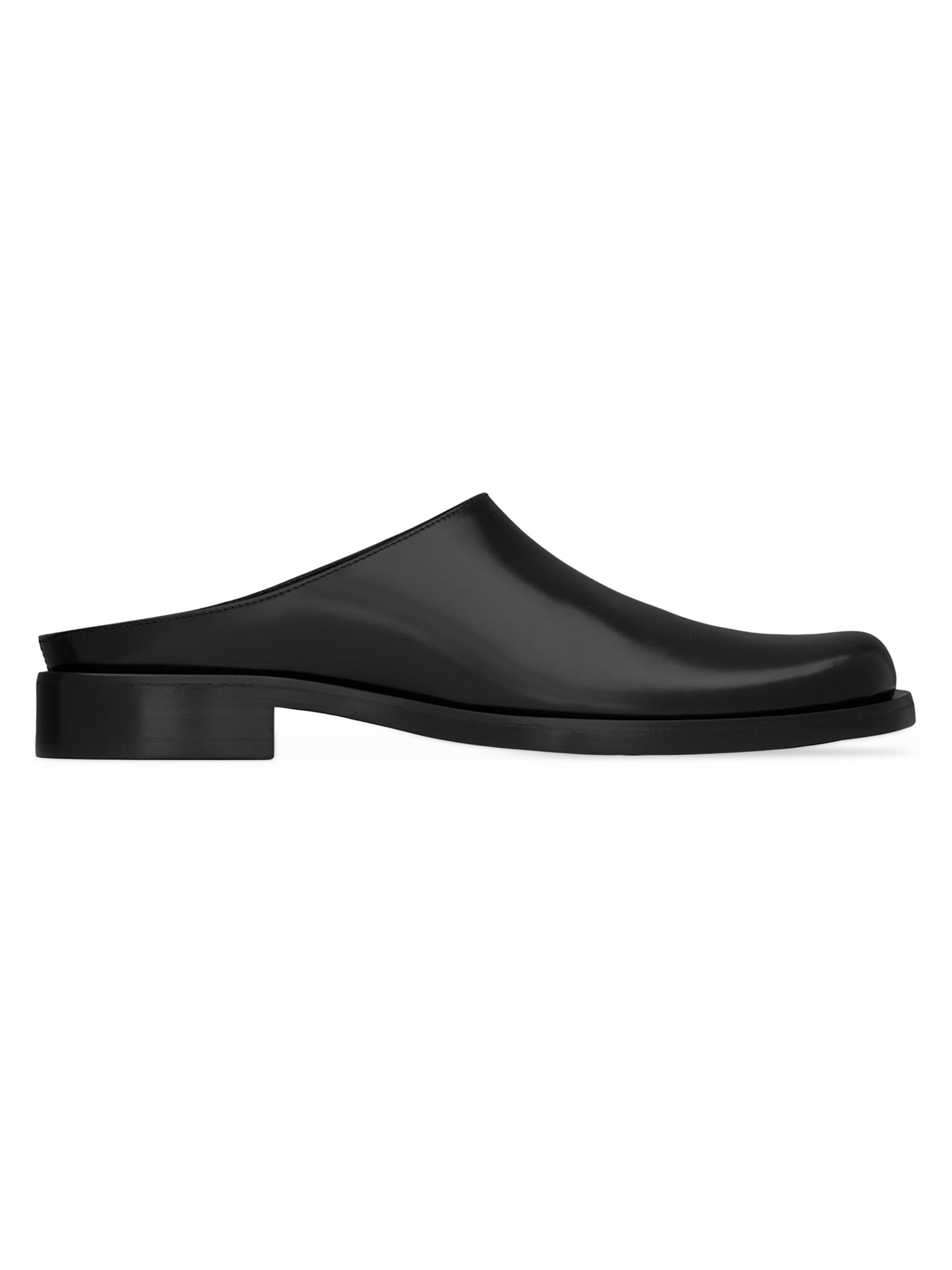 Saint Laurent Men's Angus Mules in Smooth Leather - Black