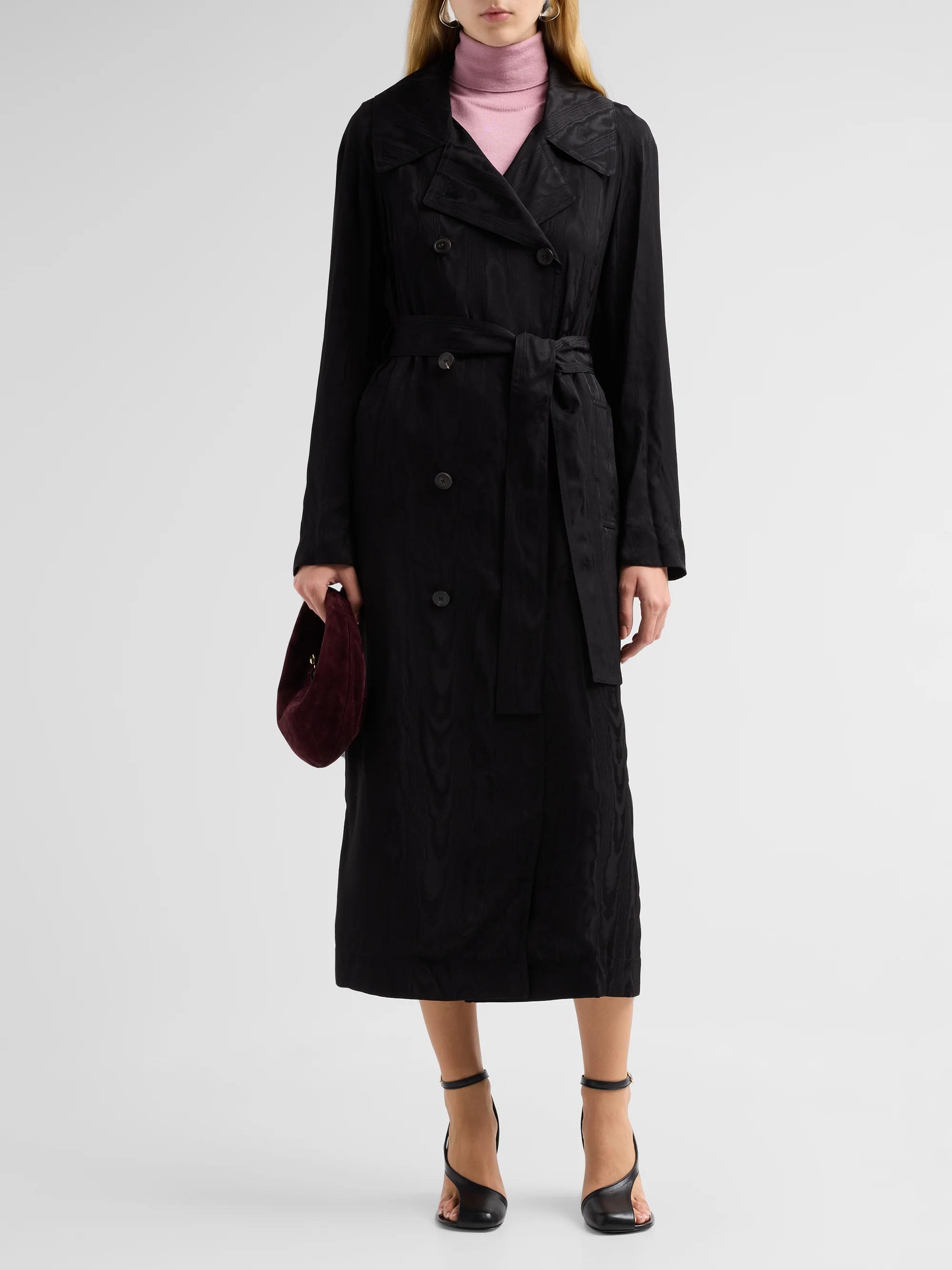 Dries Van Noten Rolana Moiré Trench Coat | Saks Fifth Avenue