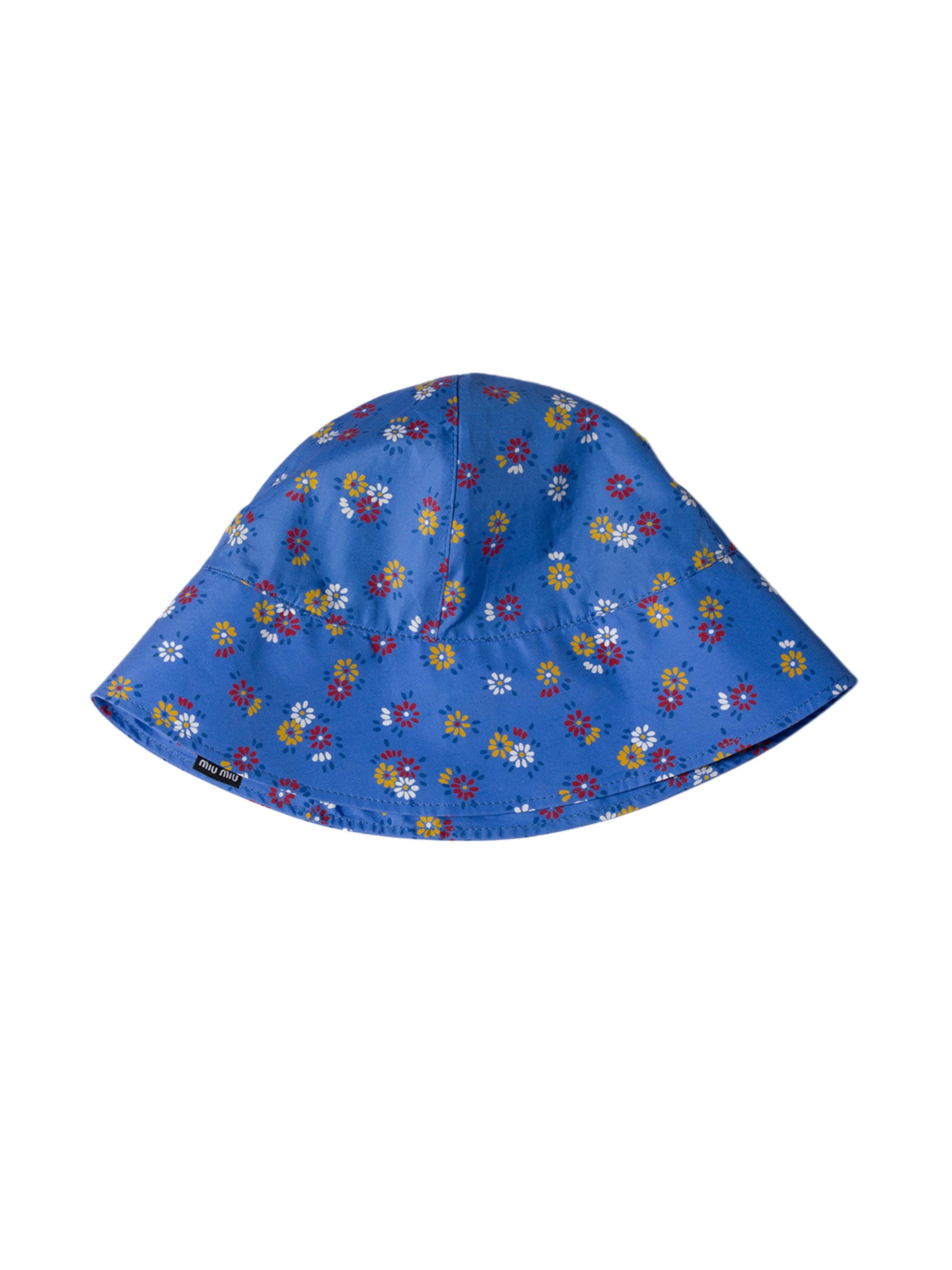 Miu Miu Women's Poplin Bucket Hat - Blue