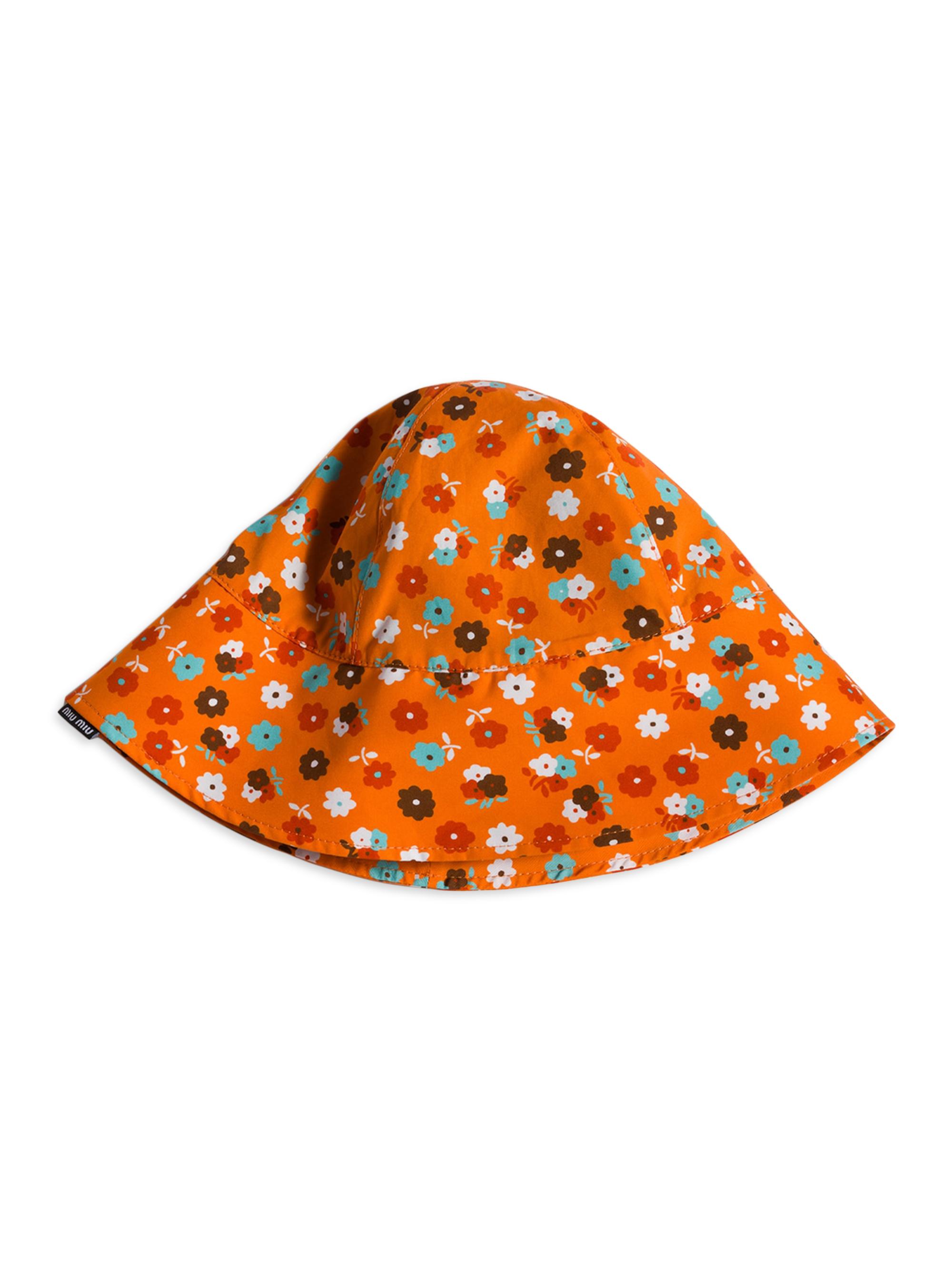 Miu Miu Women's Poplin Bucket Hat - Orange