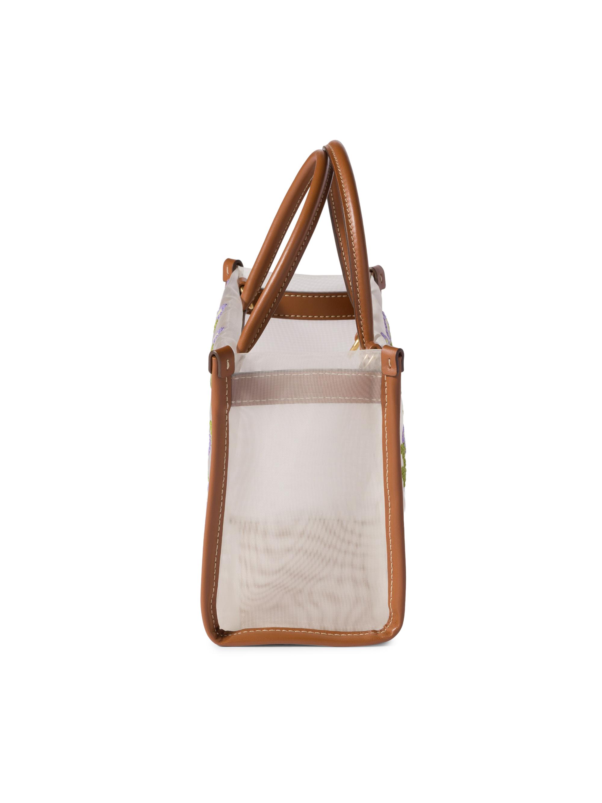 Miu Miu Embroidered Mesh Top-Handle Bag | Saks Fifth Avenue