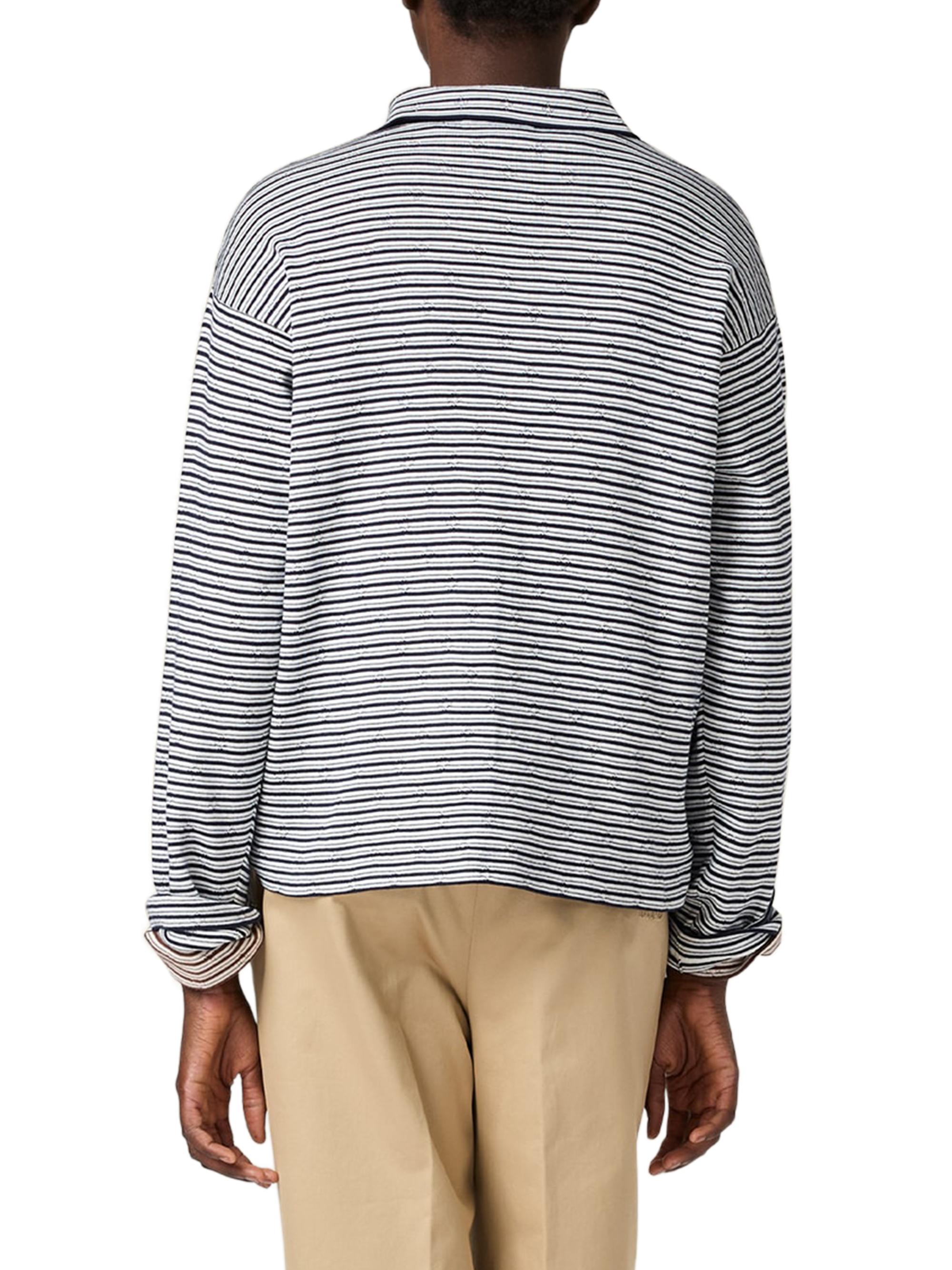 Miu Miu Women's Cotton, Cashmere and Silk Polo Shirt - White Multicolor | Thumbnail 4