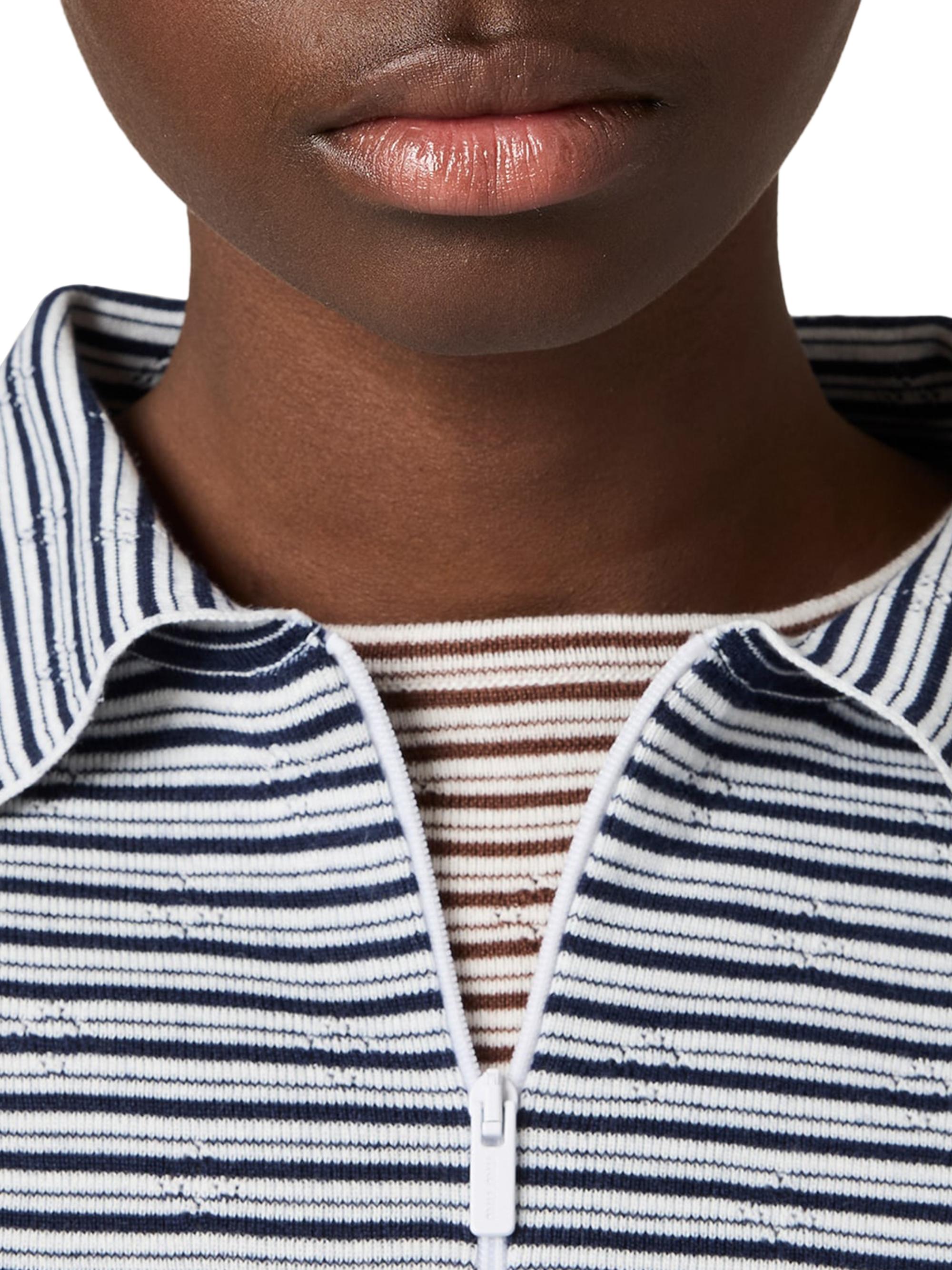 Miu Miu Women's Cotton, Cashmere and Silk Polo Shirt - White Multicolor | Thumbnail 5