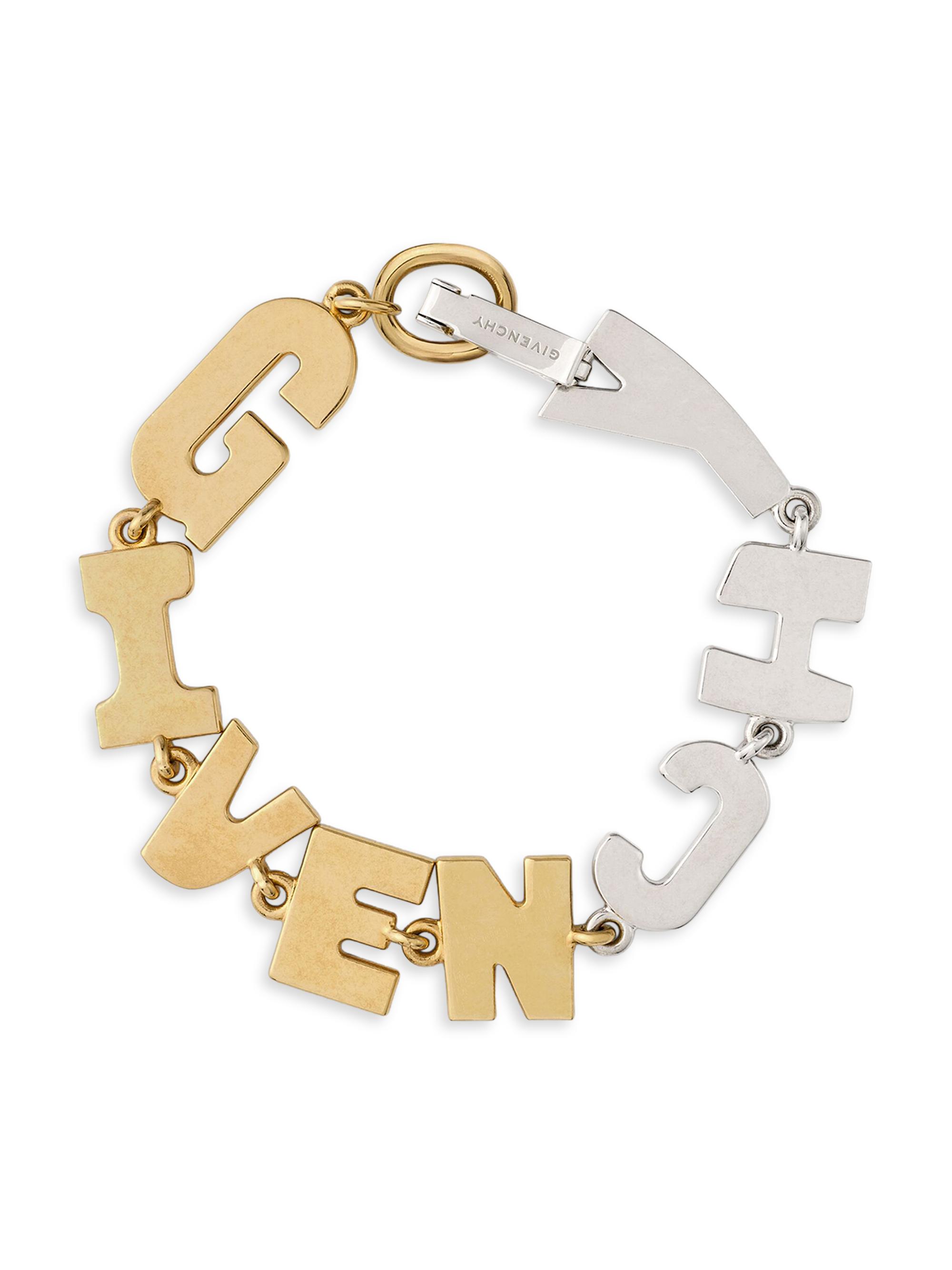 Givenchy Women's Letters Bracelet in Metal - Golden Silvery - Women's Jewelry And Watches