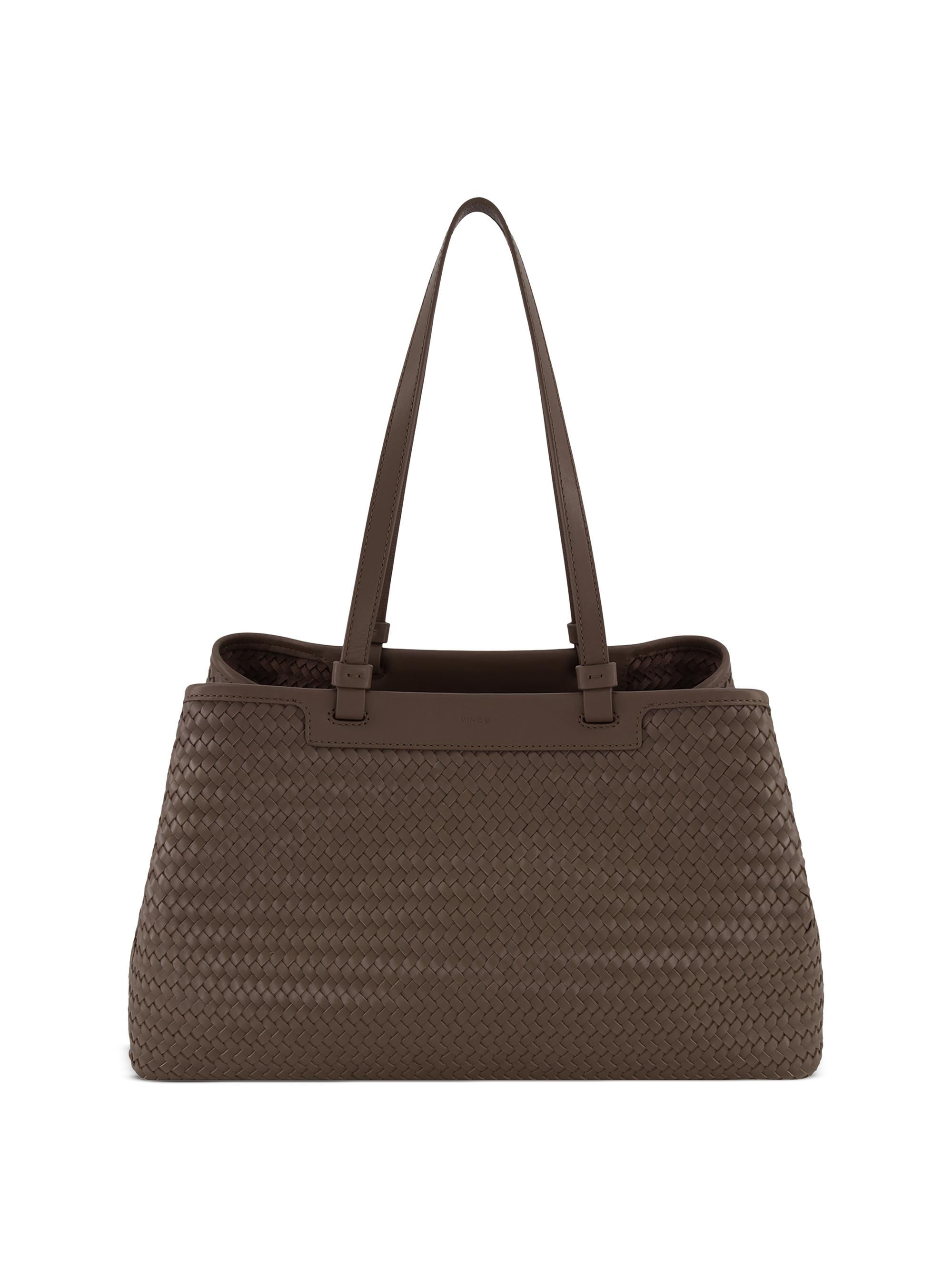 Vince Women's Marin Woven Leather Tote Bag - Date