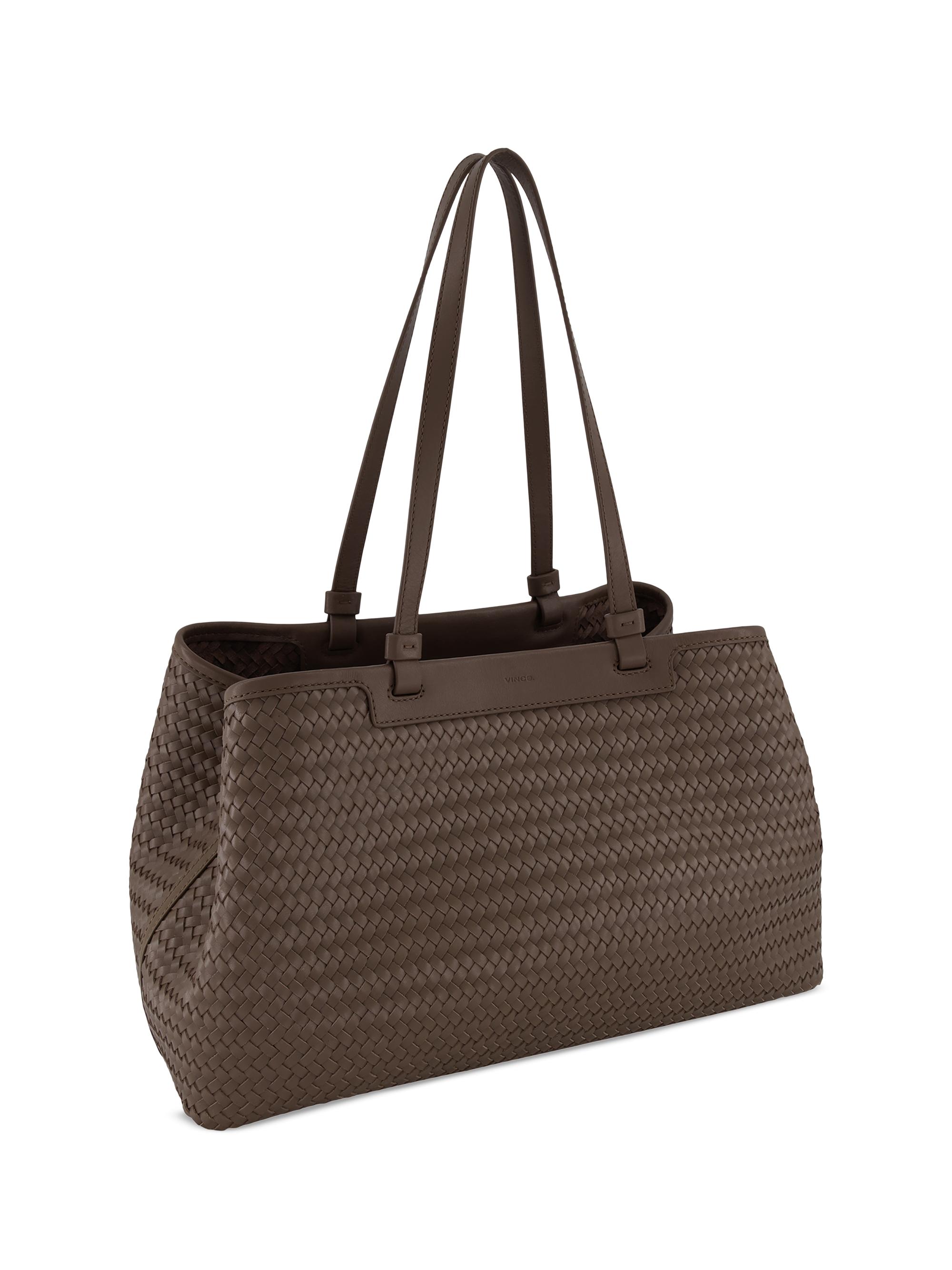 Vince Women's Marin Woven Leather Tote Bag - Date | Thumbnail 2