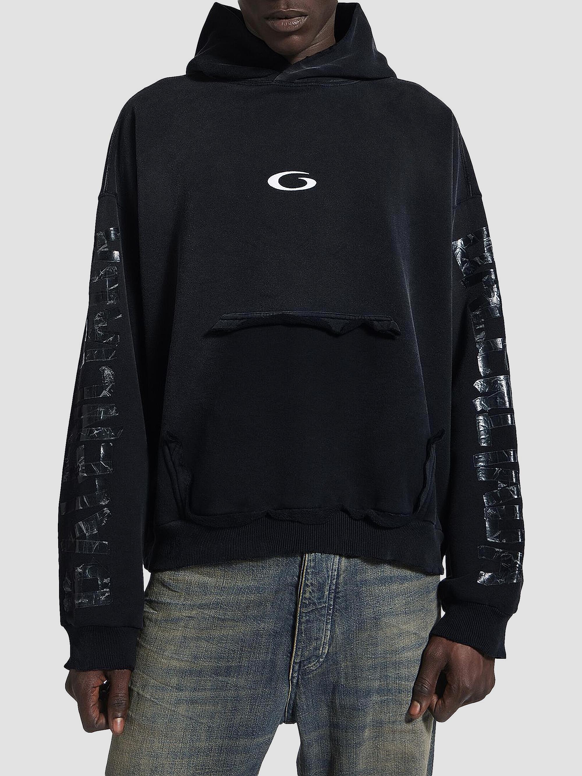 Balenciaga Transparent Tape Ripped Pocket Hoodie | Saks Fifth Avenue