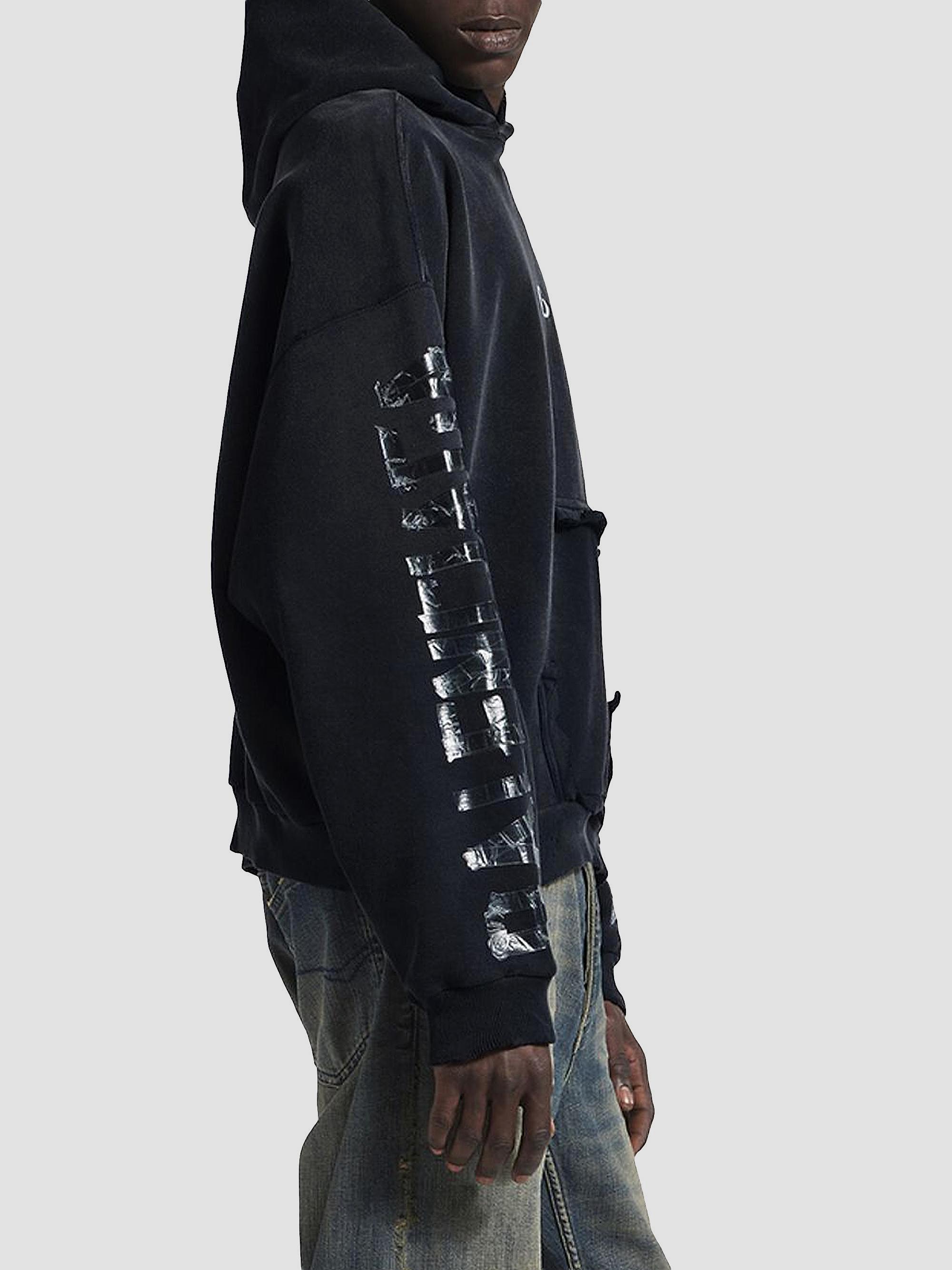 Balenciaga Transparent Tape Ripped Pocket Hoodie | Saks Fifth Avenue