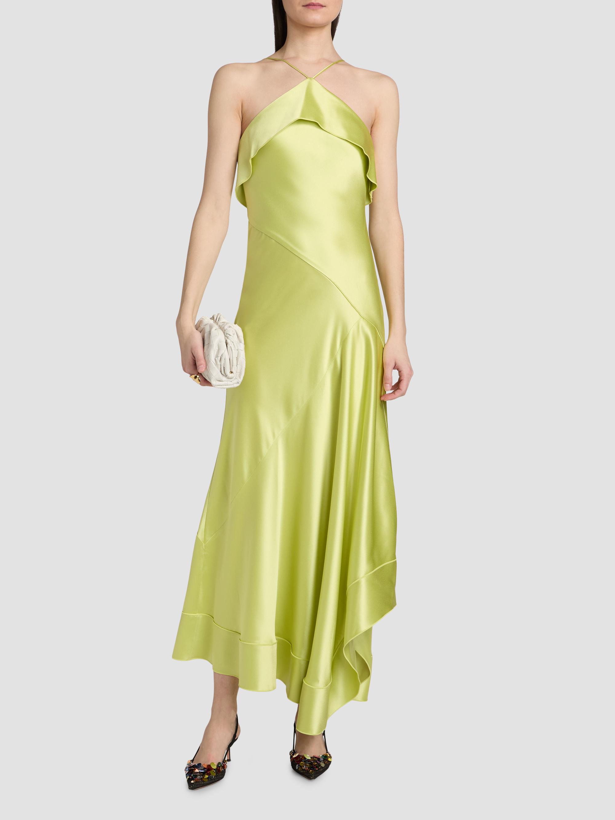 Acler Women's Forever Young Marara Satin Maxi Dress - Honeydew | Thumbnail 3