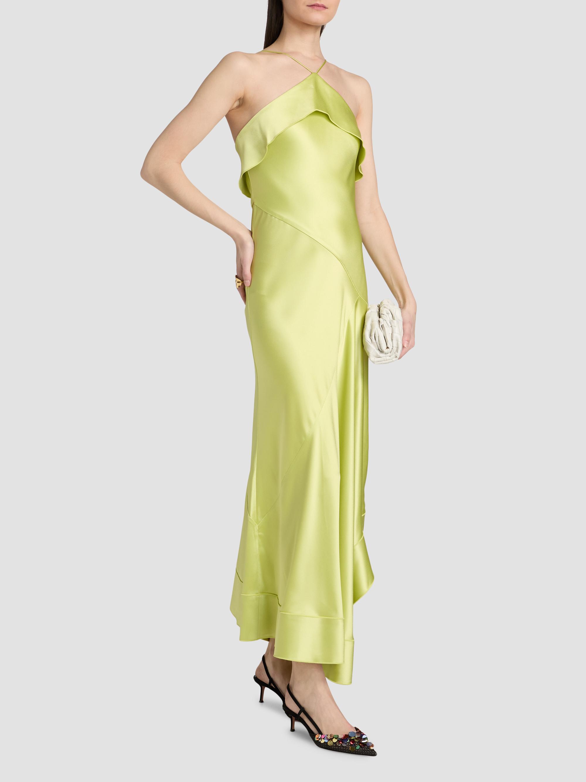 Acler Women's Forever Young Marara Satin Maxi Dress - Honeydew | Thumbnail 4