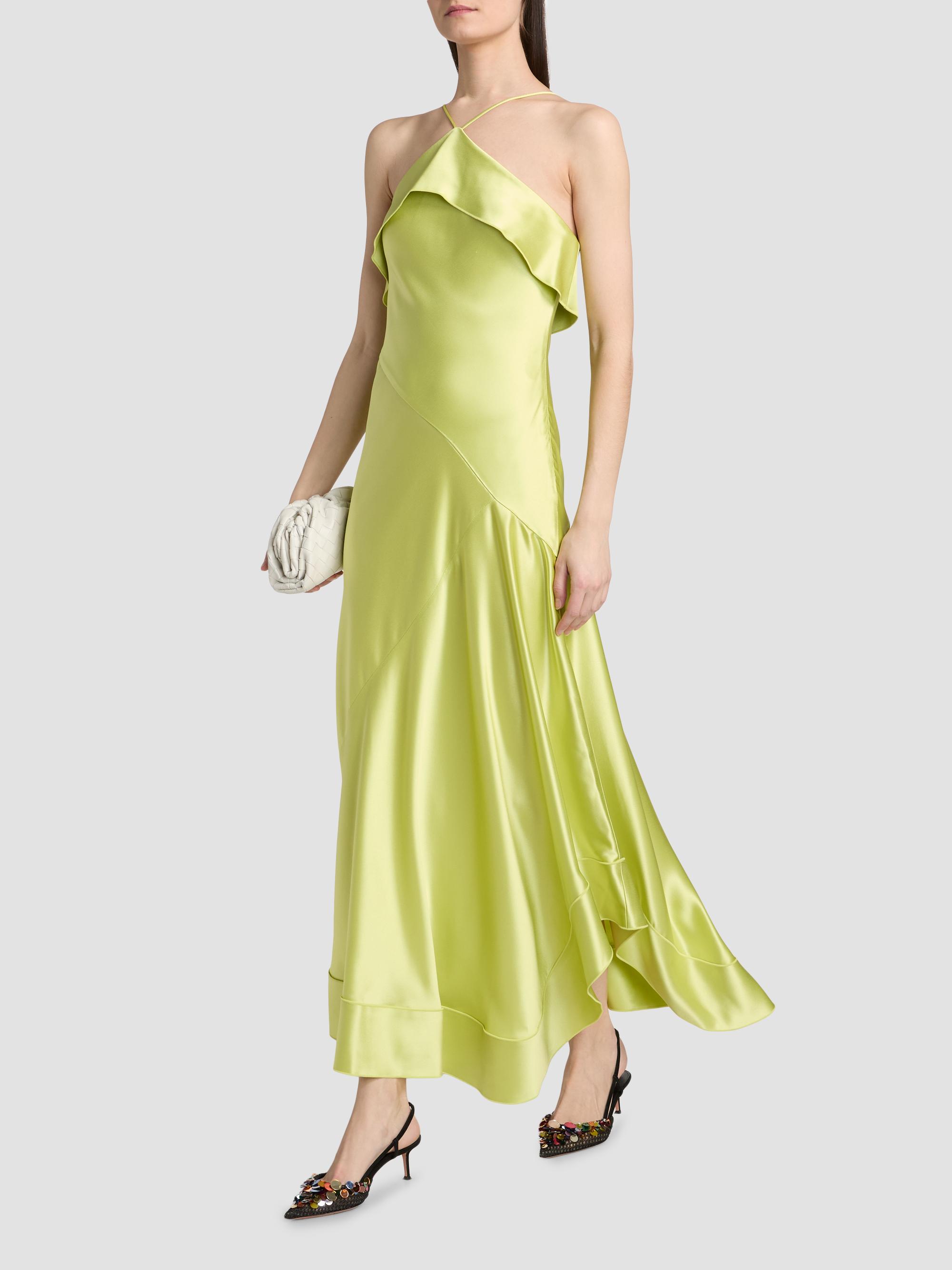 Acler Women's Forever Young Marara Satin Maxi Dress - Honeydew | Thumbnail 2