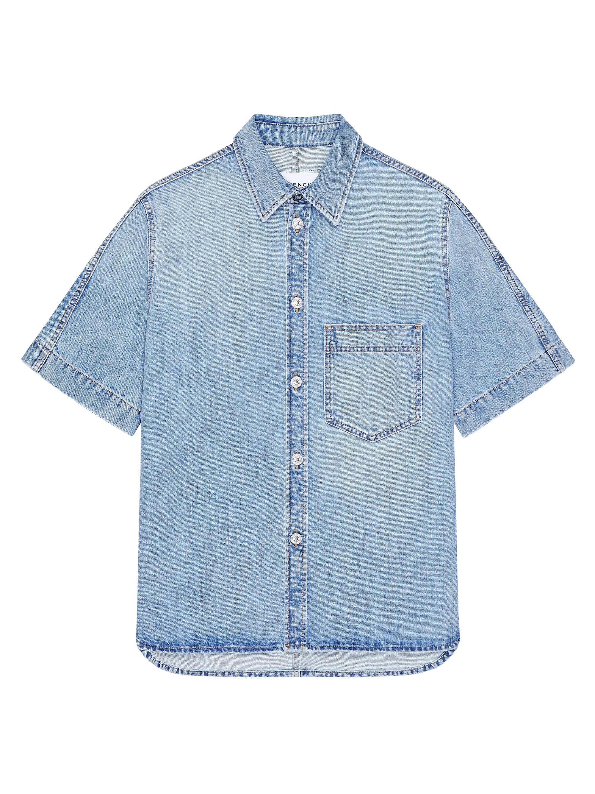 Givenchy Men's Couture Seam Shirt in Denim - Light Blue | Thumbnail 6