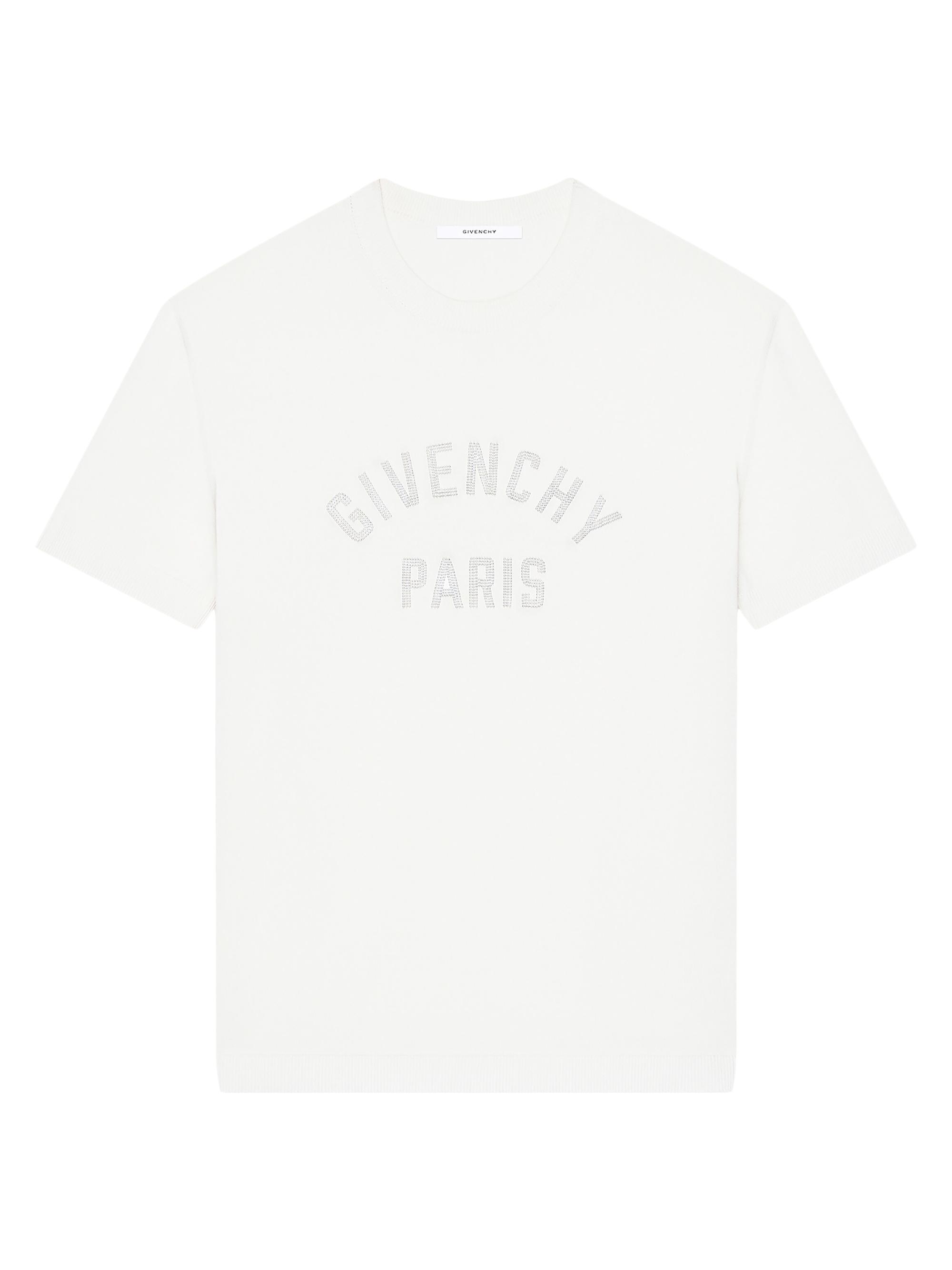 Givenchy Men's T-Shirt in Knit with Pearl Embroidery - | Thumbnail 5