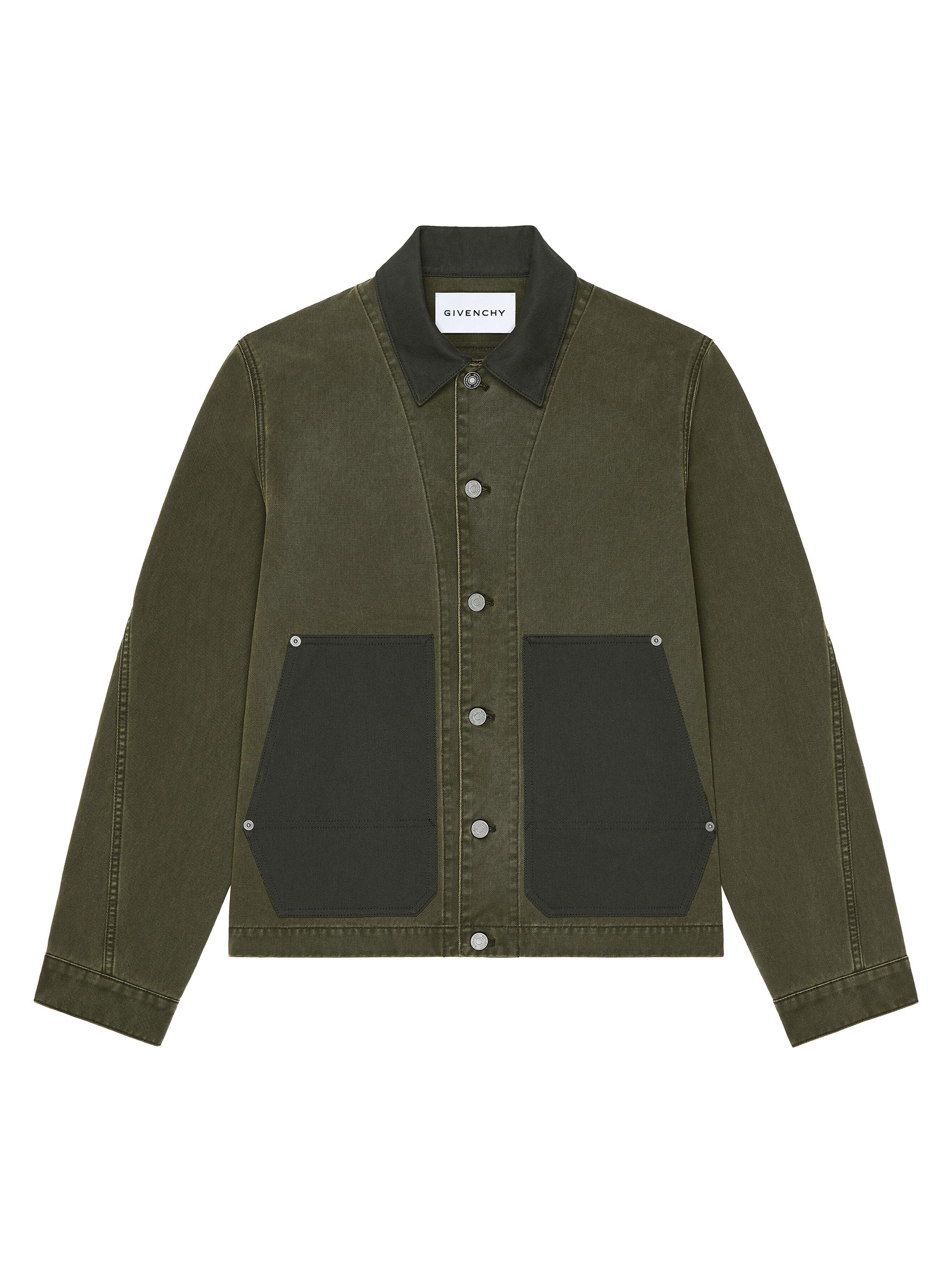 Givenchy Men's Overshirt in Denim - Dark Khaki | Thumbnail 6
