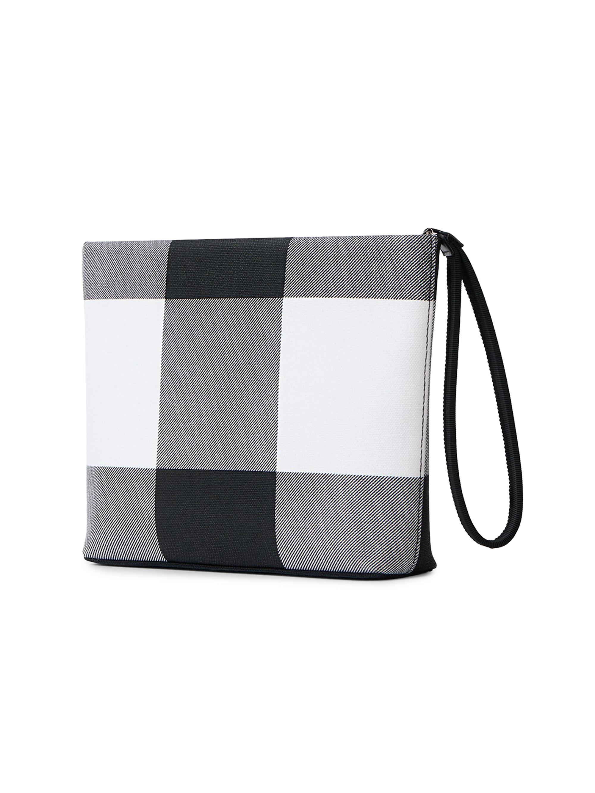 Givenchy Women's Pouch in Checked Canvas - Grey Black | Thumbnail 2