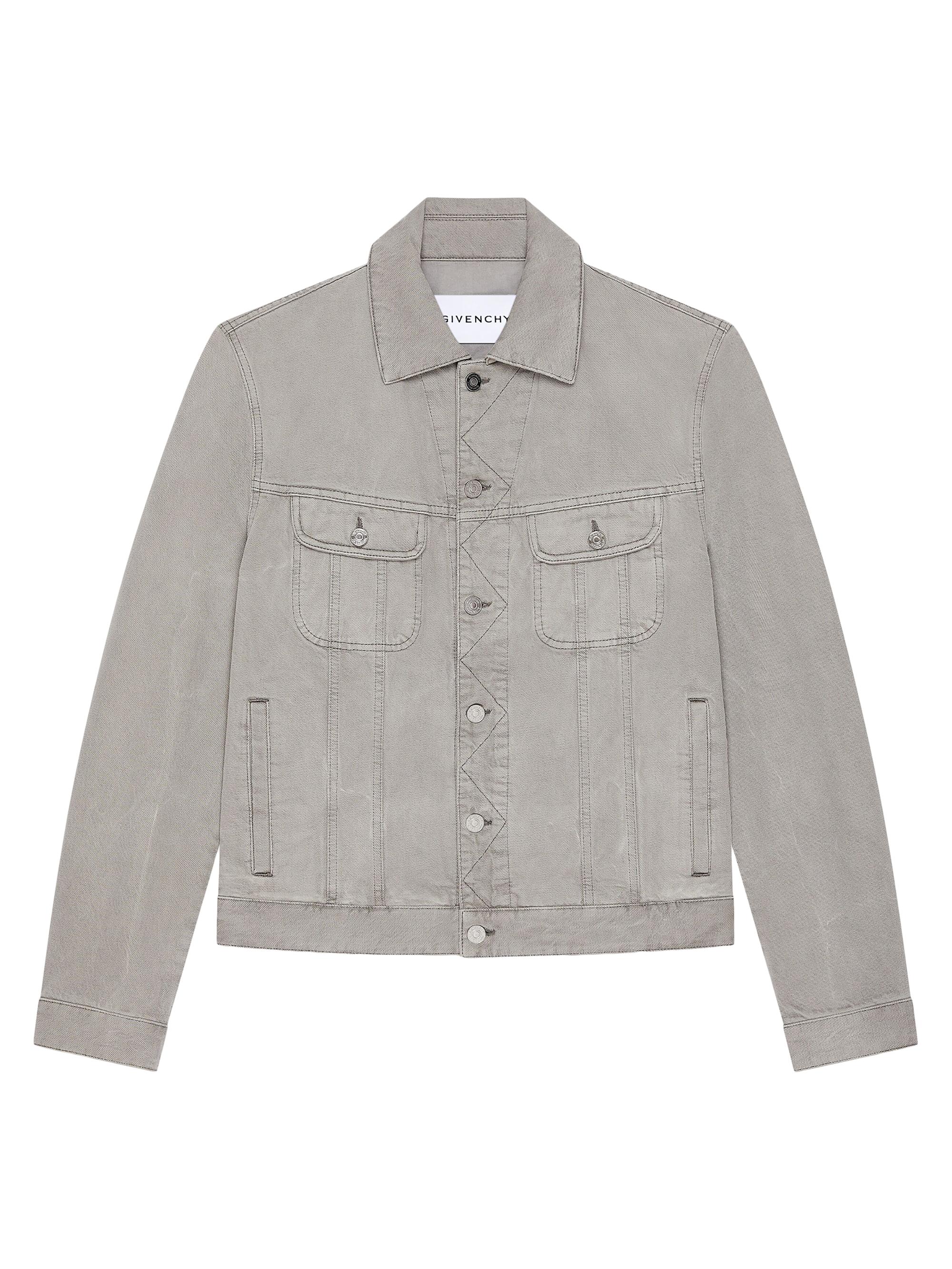 Givenchy Men's Jacket in Denim with Crease Effect - Cloud Grey | Thumbnail 6