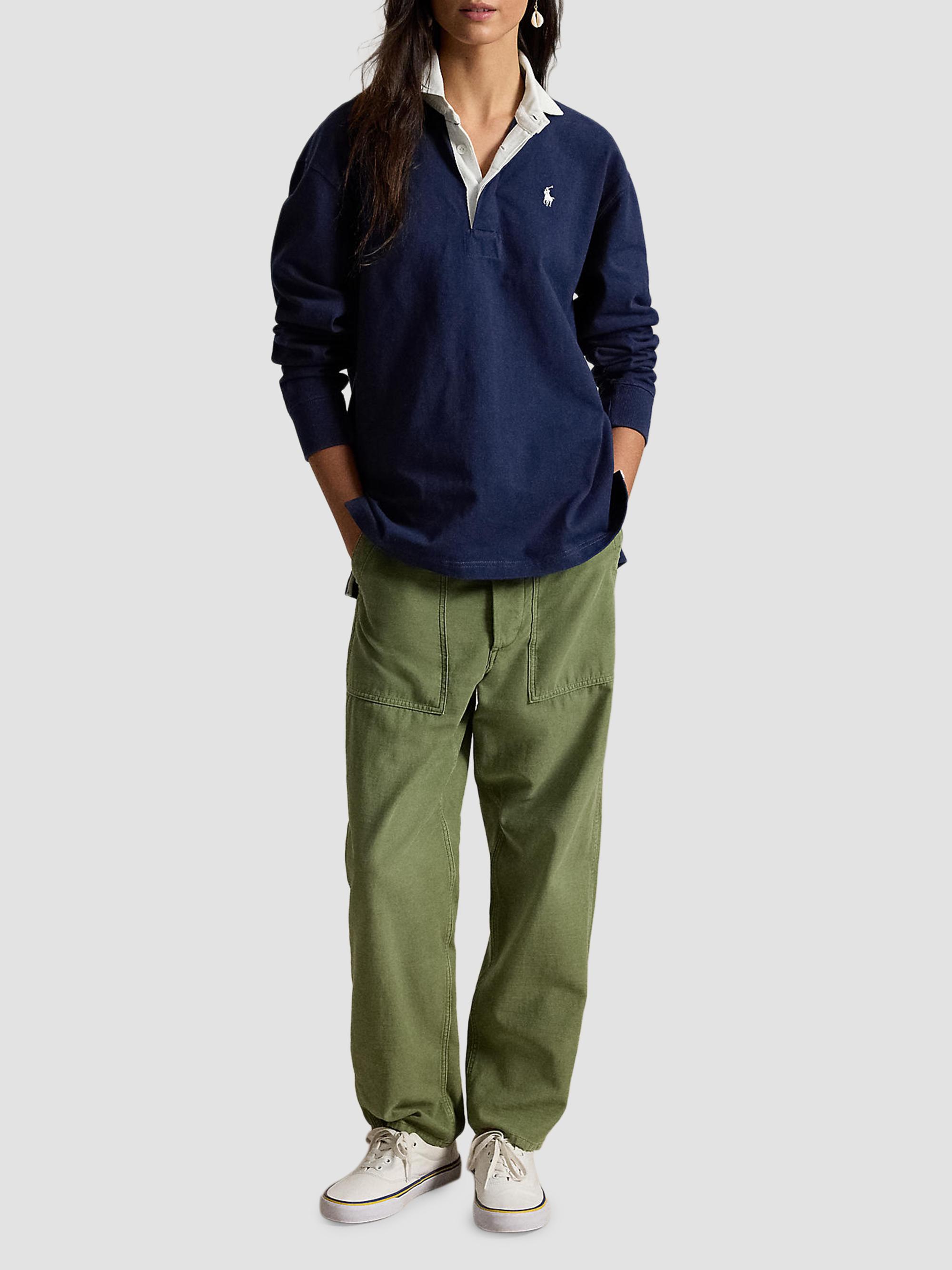 Polo Ralph Lauren Women's Oversized Cotton Rugby Shirt - Eastside Royal | Thumbnail 2
