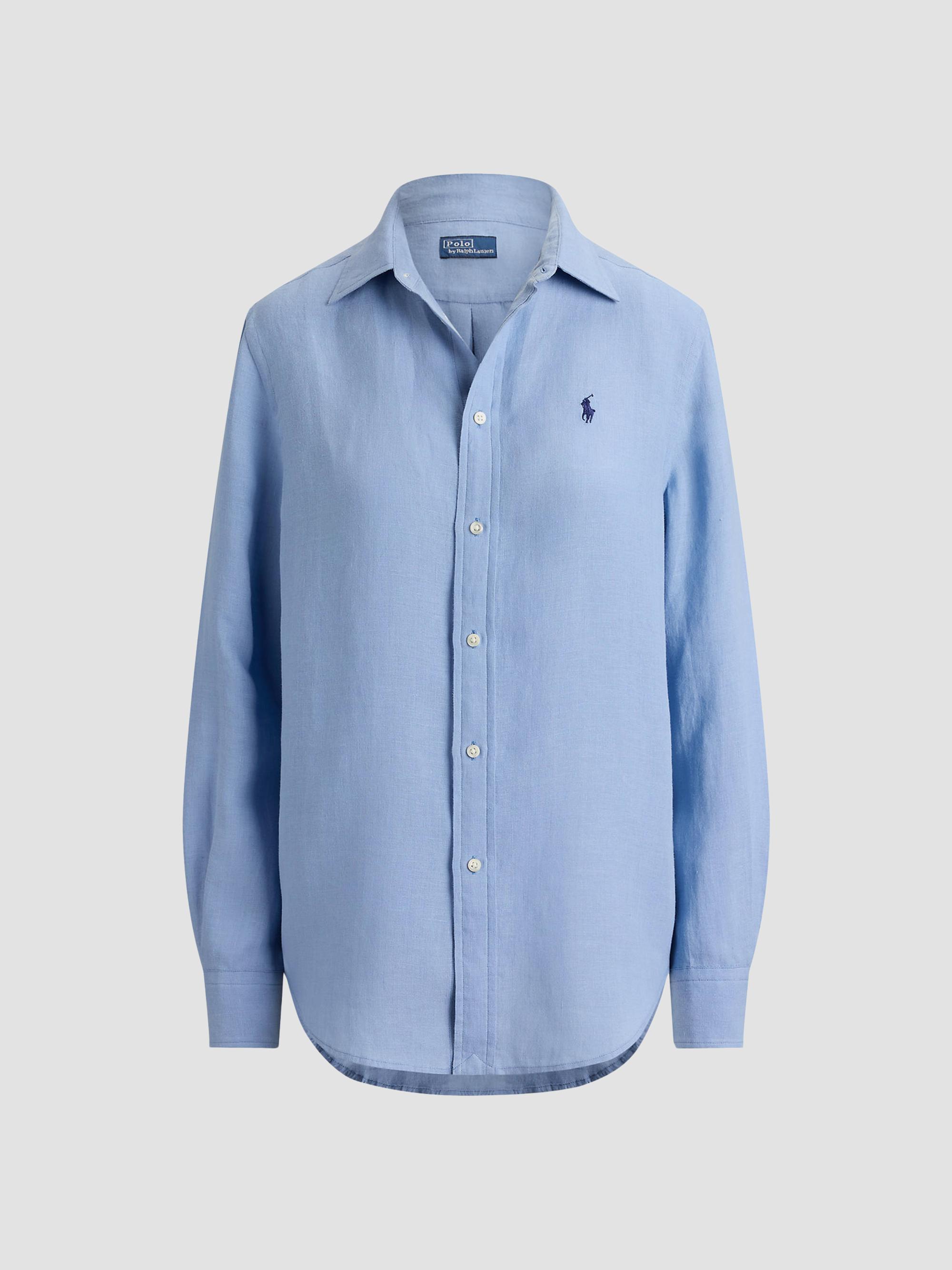 Polo Ralph Lauren Women's Linen Classic-Fit Button-Front Shirt - Summer Blue