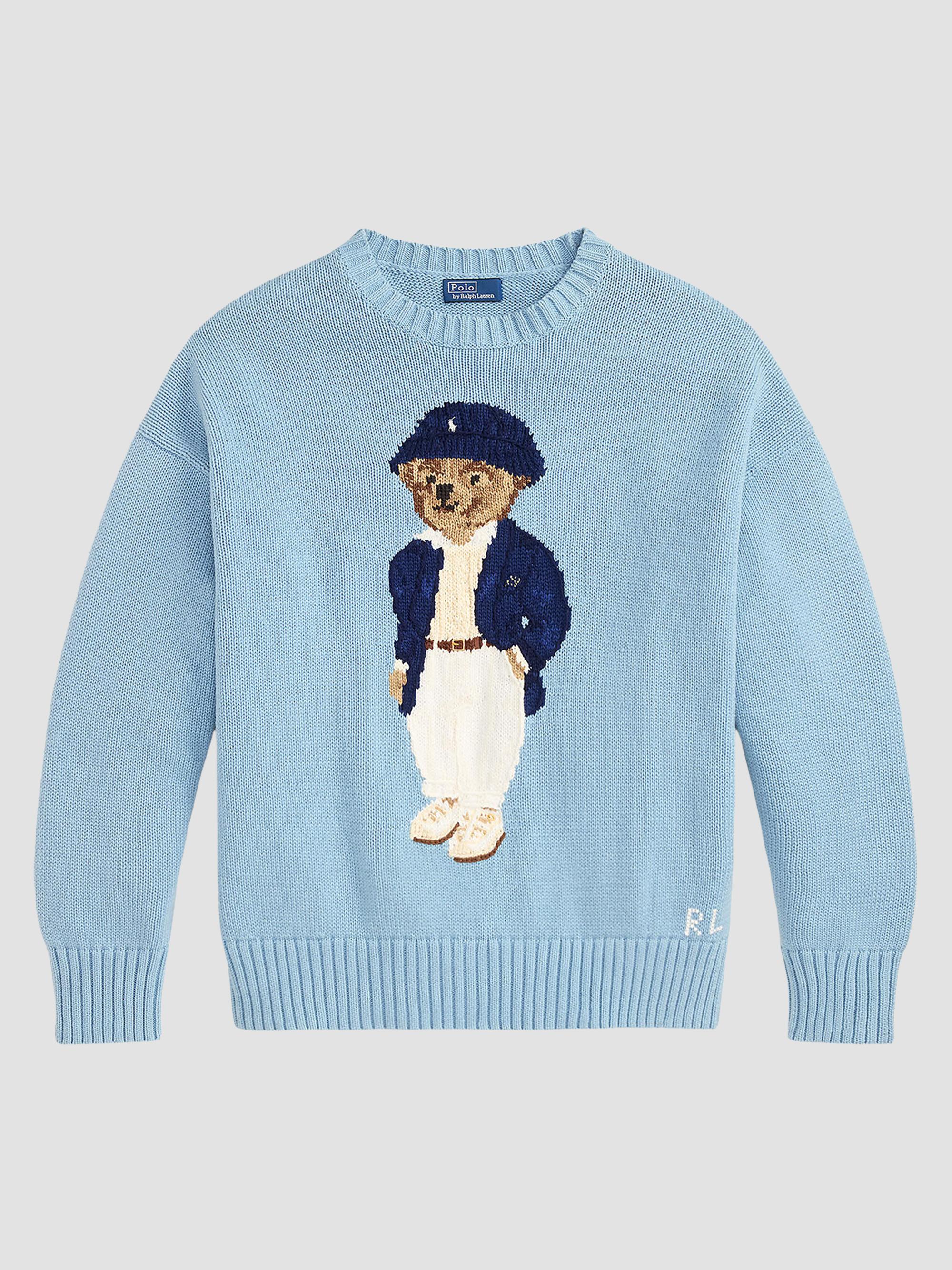 Polo Ralph Lauren Cotton-Linen Crewneck Bear Sweater | Saks Fifth
