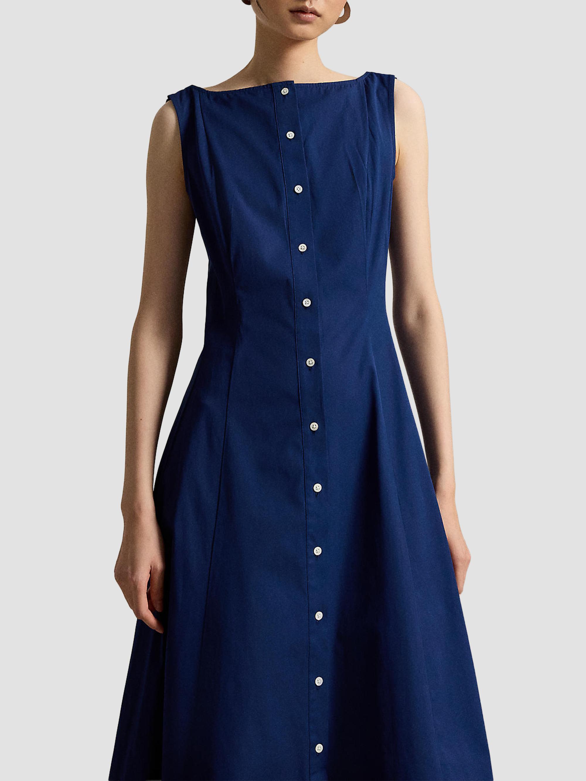 Polo Ralph Lauren Women's Paneled Cotton Maxi Dress - East Side Royal | Thumbnail 4