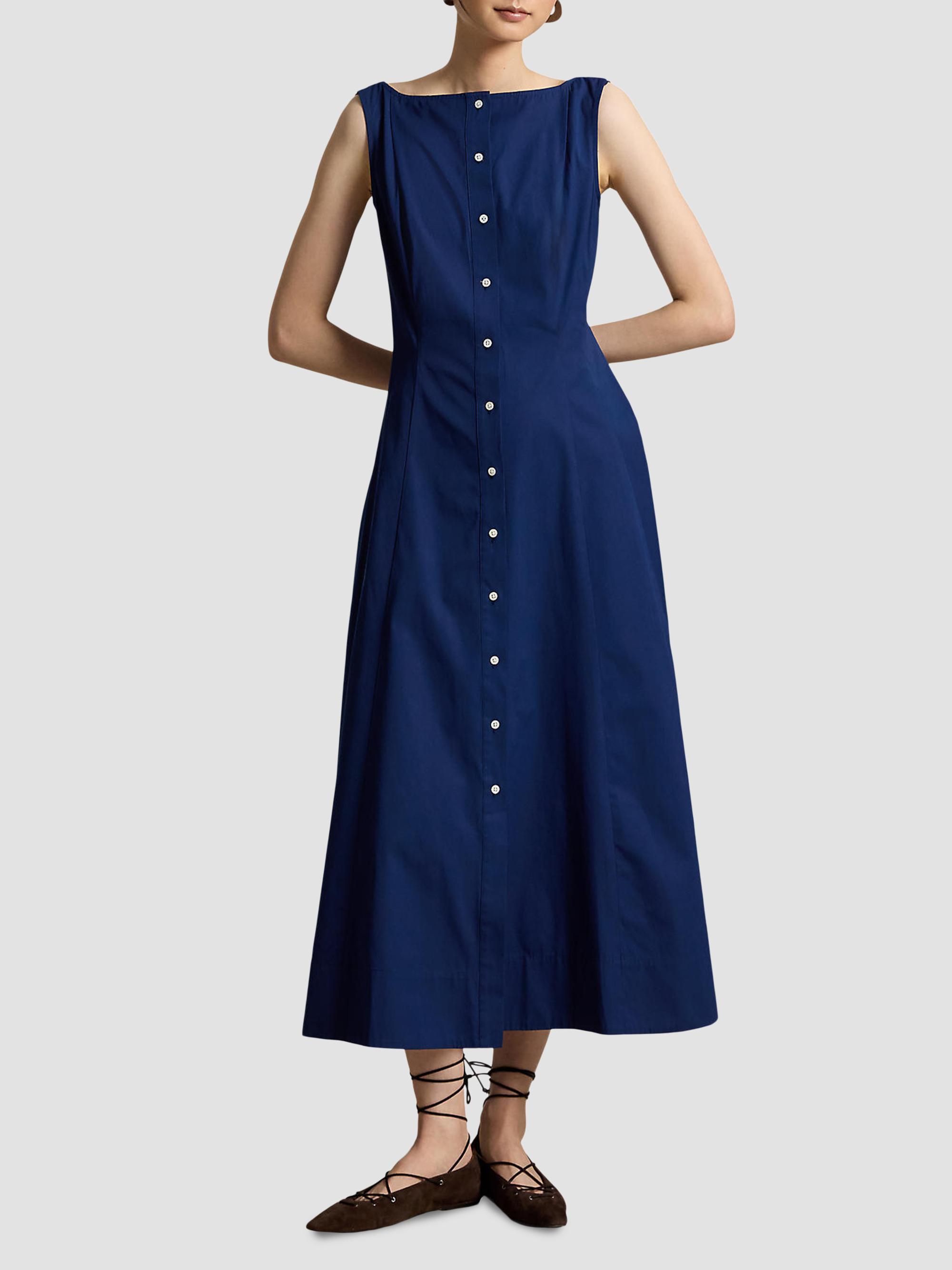 Polo Ralph Lauren Women's Paneled Cotton Maxi Dress - East Side Royal | Thumbnail 2