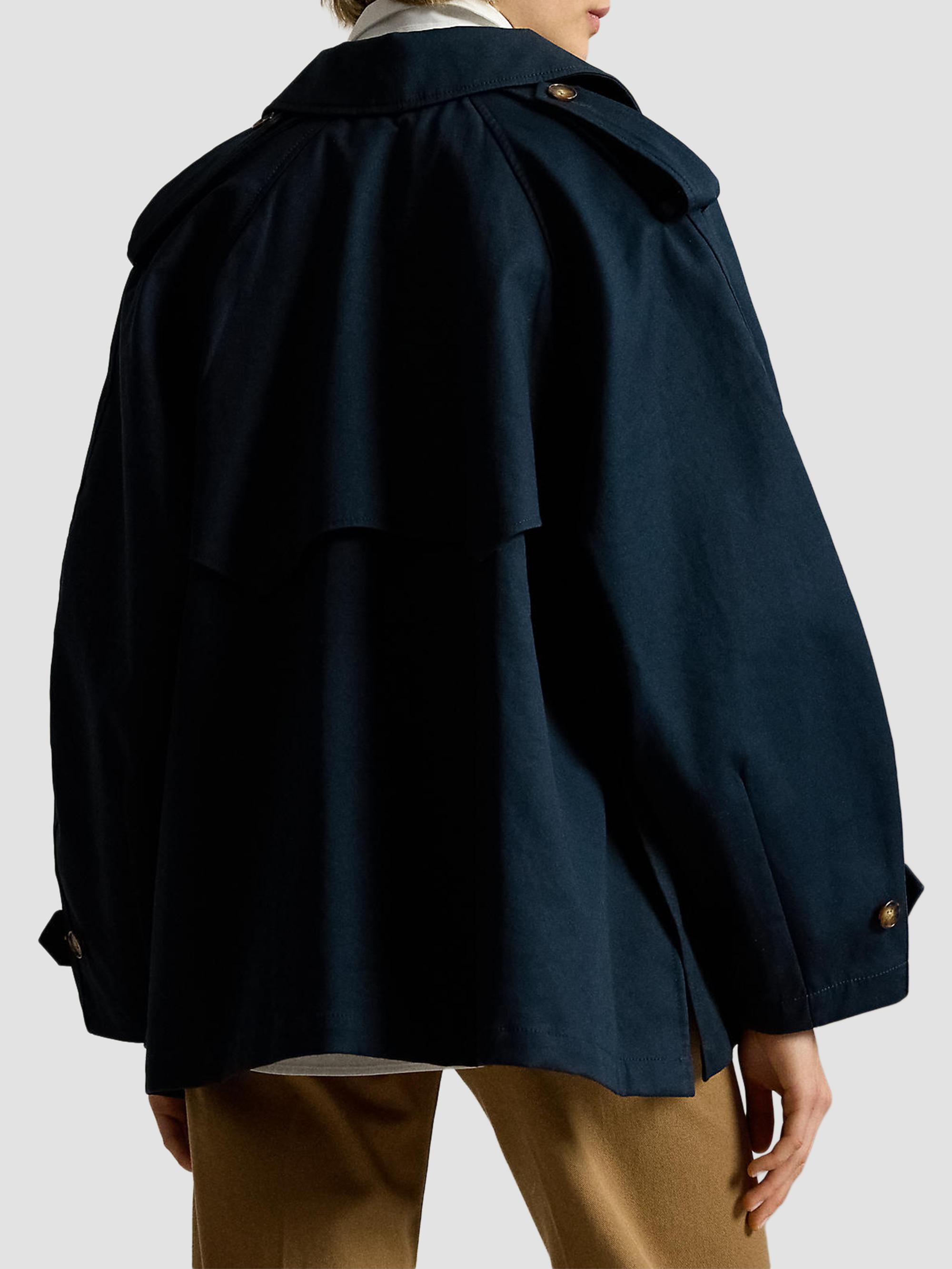Polo Ralph Lauren Women's Cotton Twill Balloon Trench Coat - Navy | Thumbnail 3