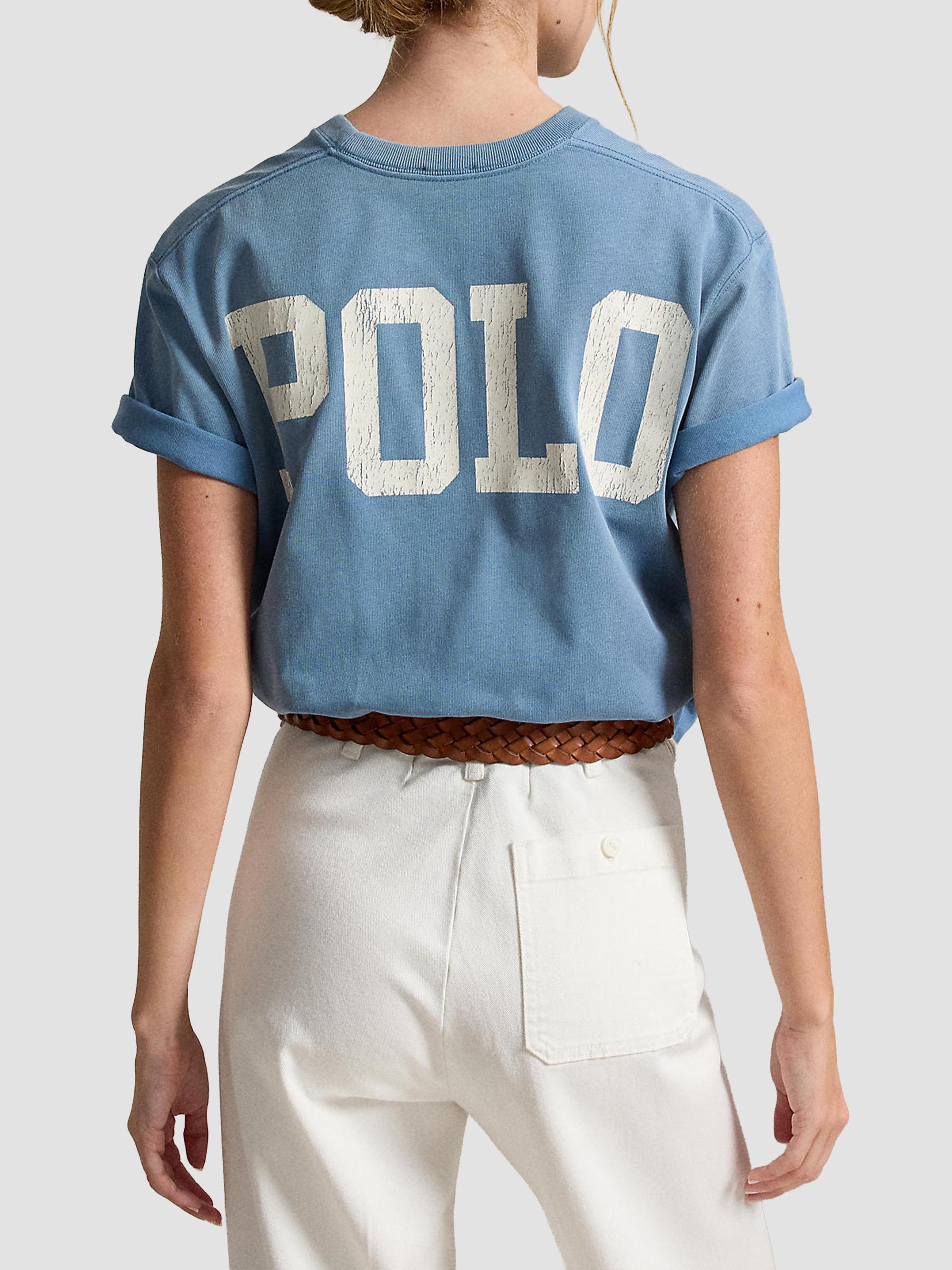 Polo Ralph Lauren Women's Logo Cotton Jersey T-Shirt - Camp Blue | Thumbnail 3