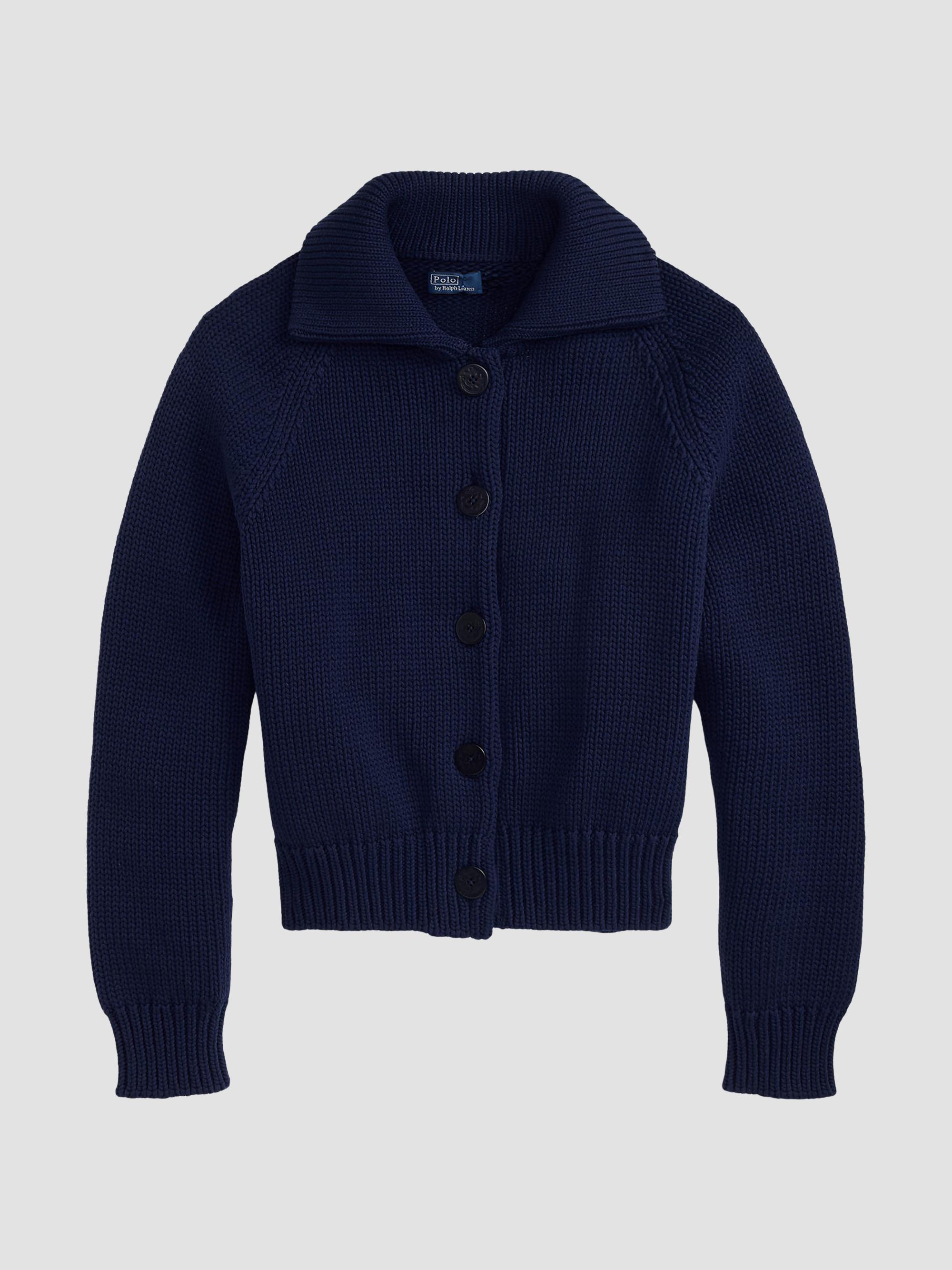 Polo Ralph Lauren Women's Cotton-Blend Buttoned Cardigan - Cruise Navy