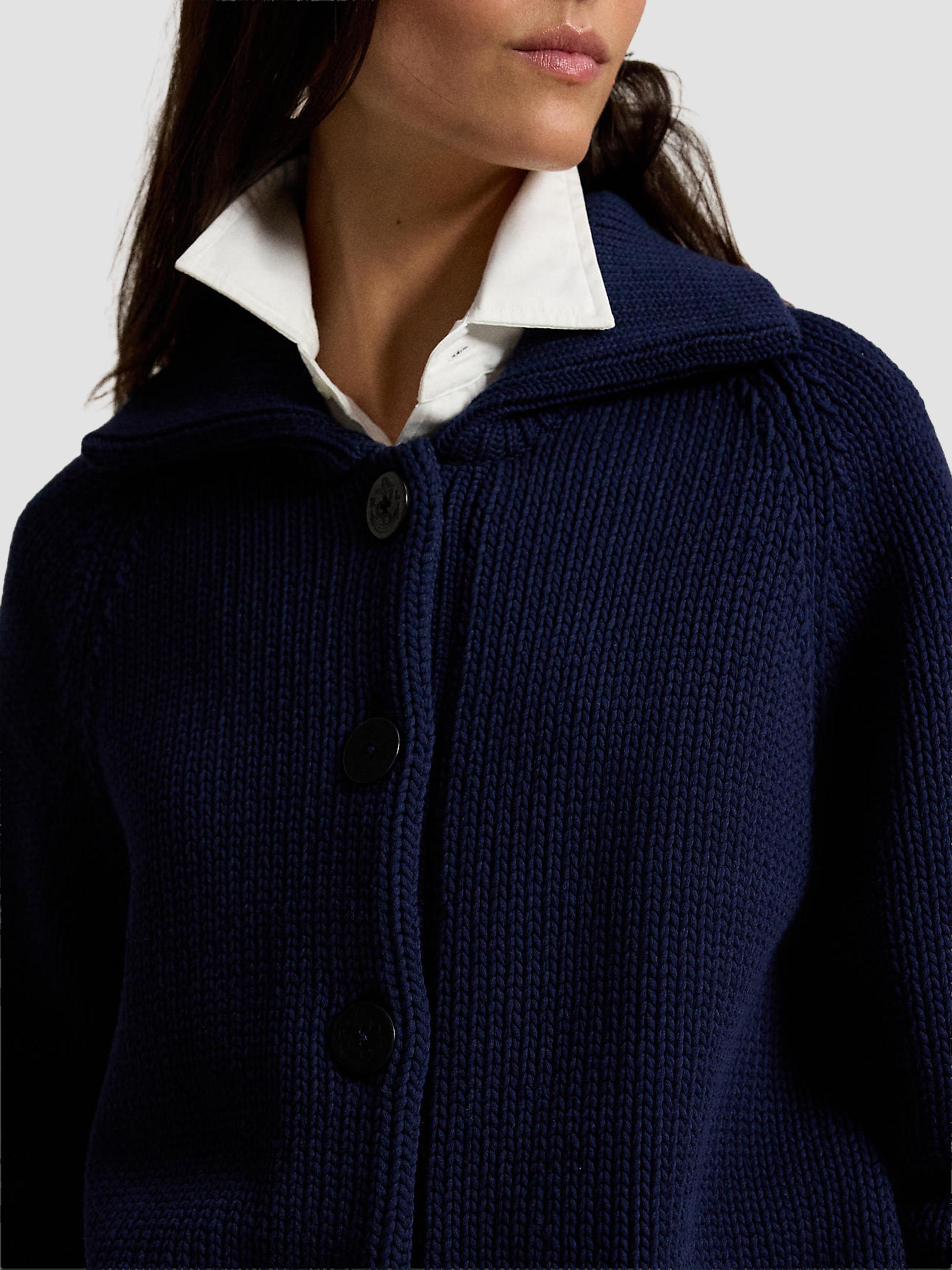 Polo Ralph Lauren Women's Cotton-Blend Buttoned Cardigan - Cruise Navy | Thumbnail 5
