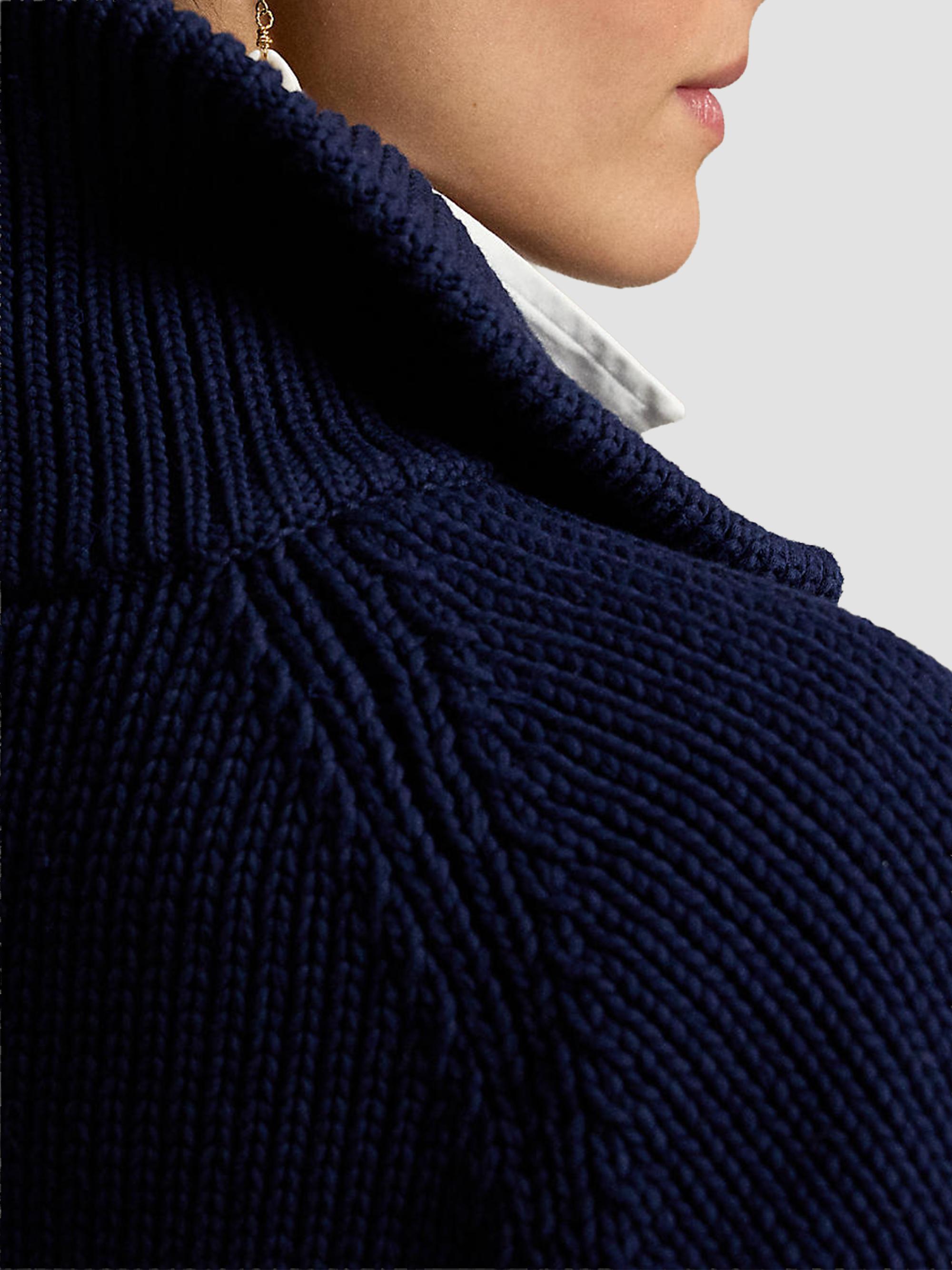 Polo Ralph Lauren Women's Cotton-Blend Buttoned Cardigan - Cruise Navy | Thumbnail 6