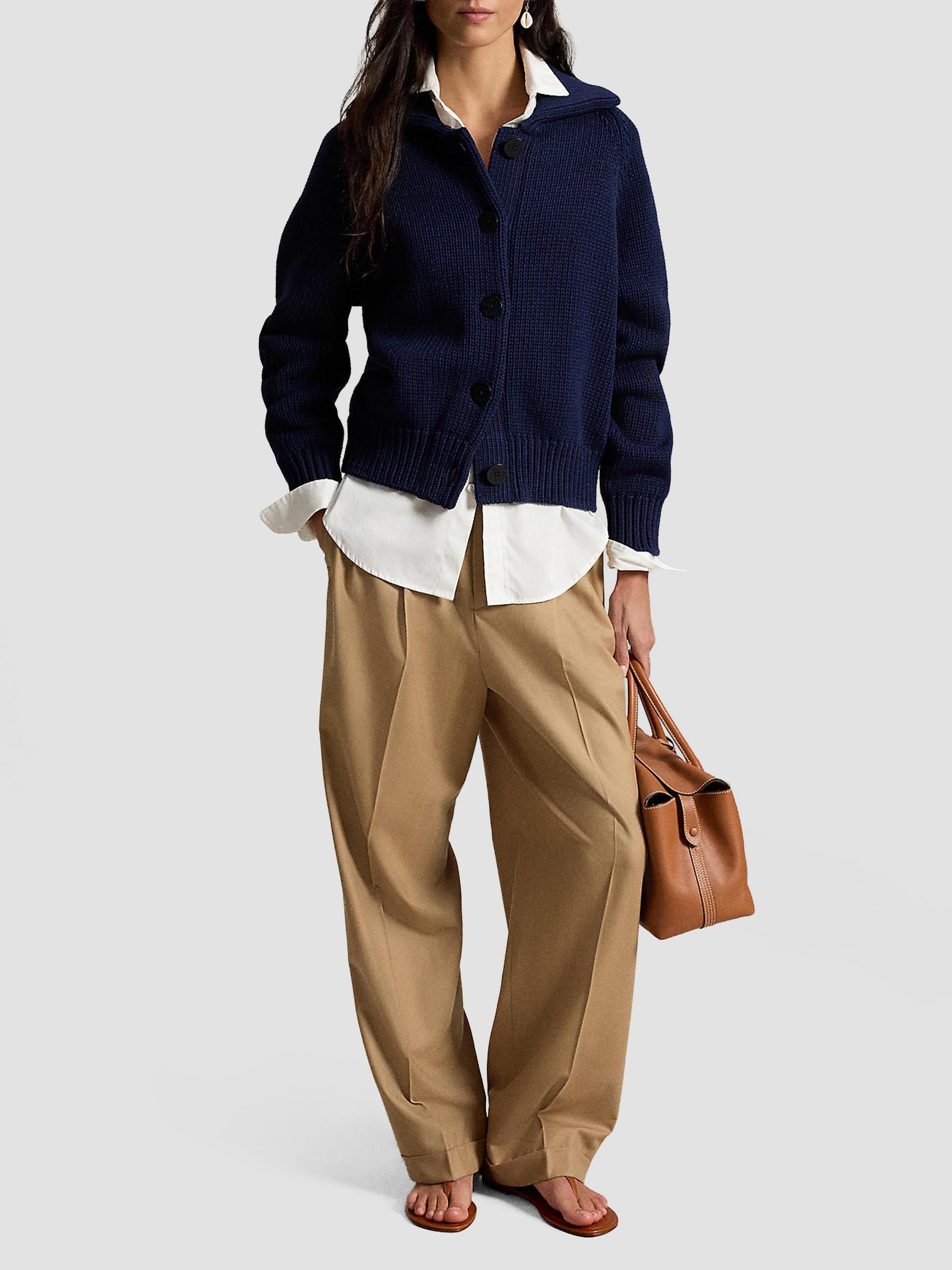 Polo Ralph Lauren Women's Cotton-Blend Buttoned Cardigan - Cruise Navy | Thumbnail 2
