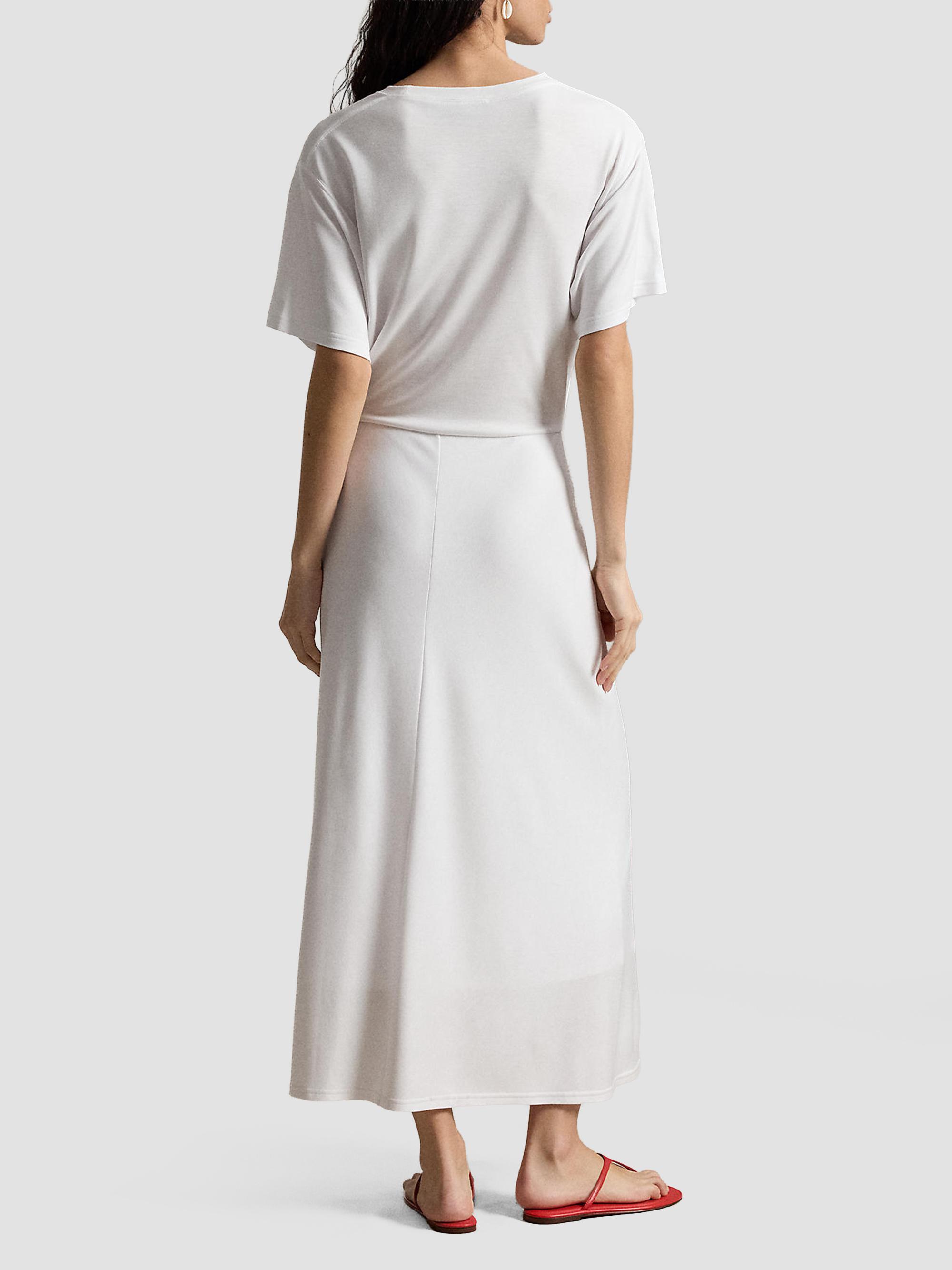 Polo Ralph Lauren Women's Twist-Detail T-Shirt Midi Dress - White | Thumbnail 3