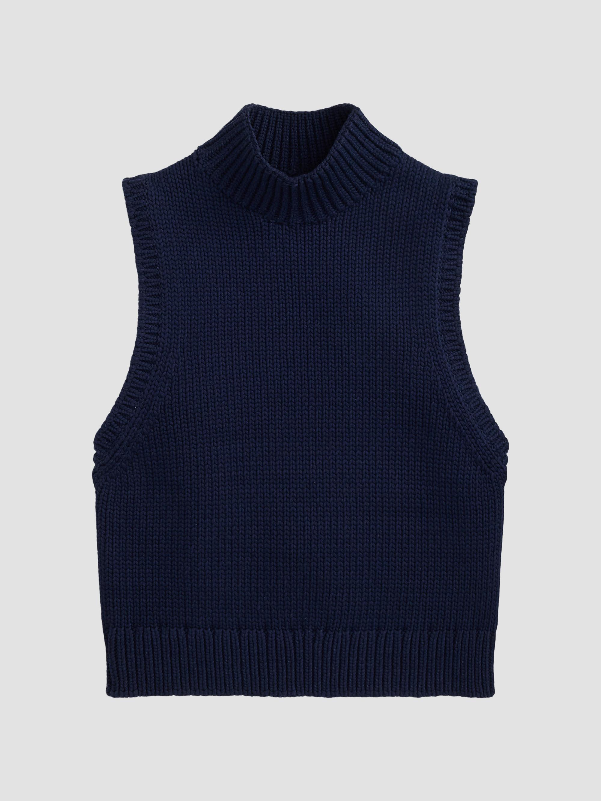 Polo Ralph Lauren Women's Sleeveless Turtleneck Sweater - Cruise Navy