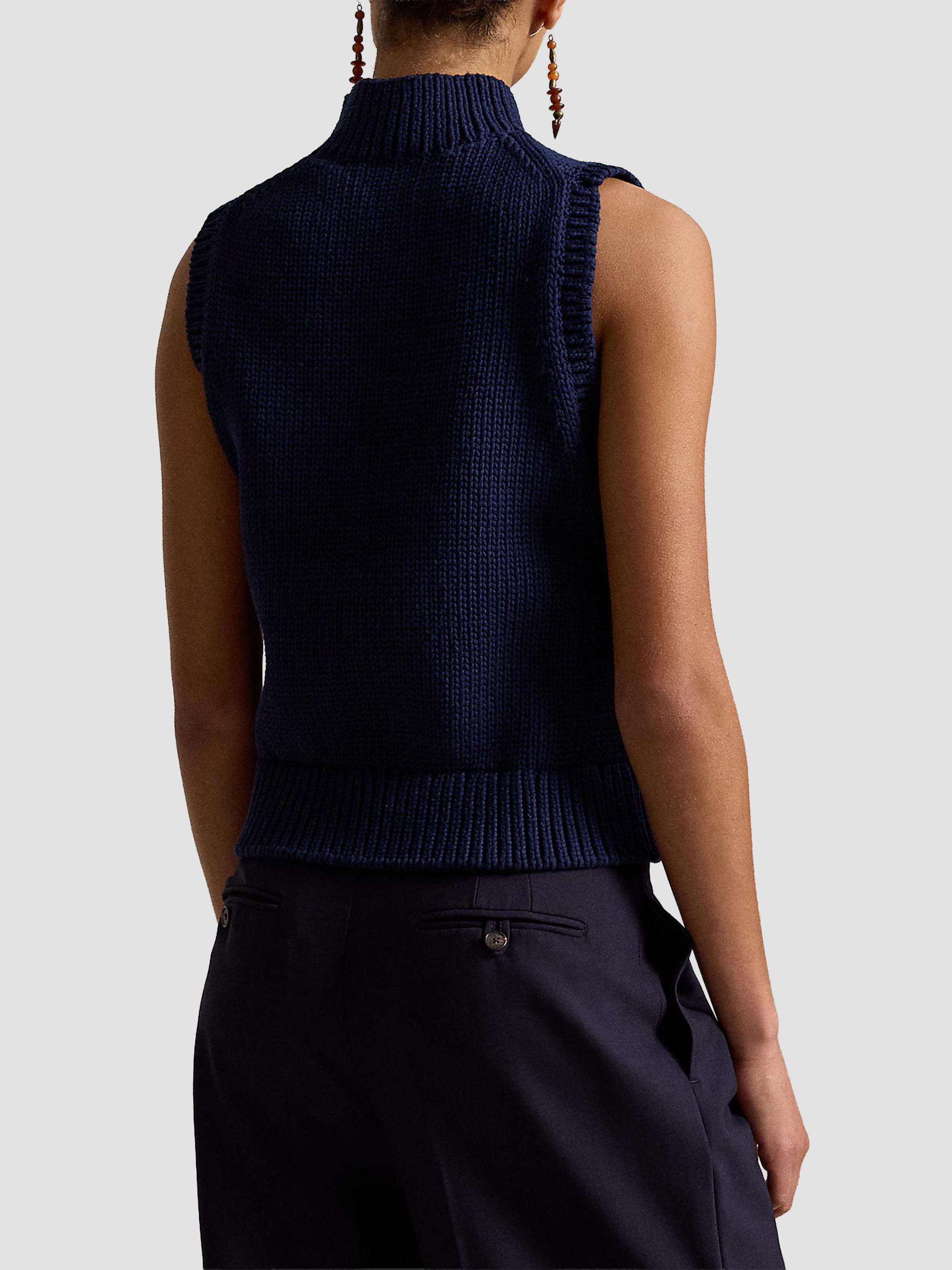 Polo Ralph Lauren Women's Sleeveless Turtleneck Sweater - Cruise Navy | Thumbnail 3