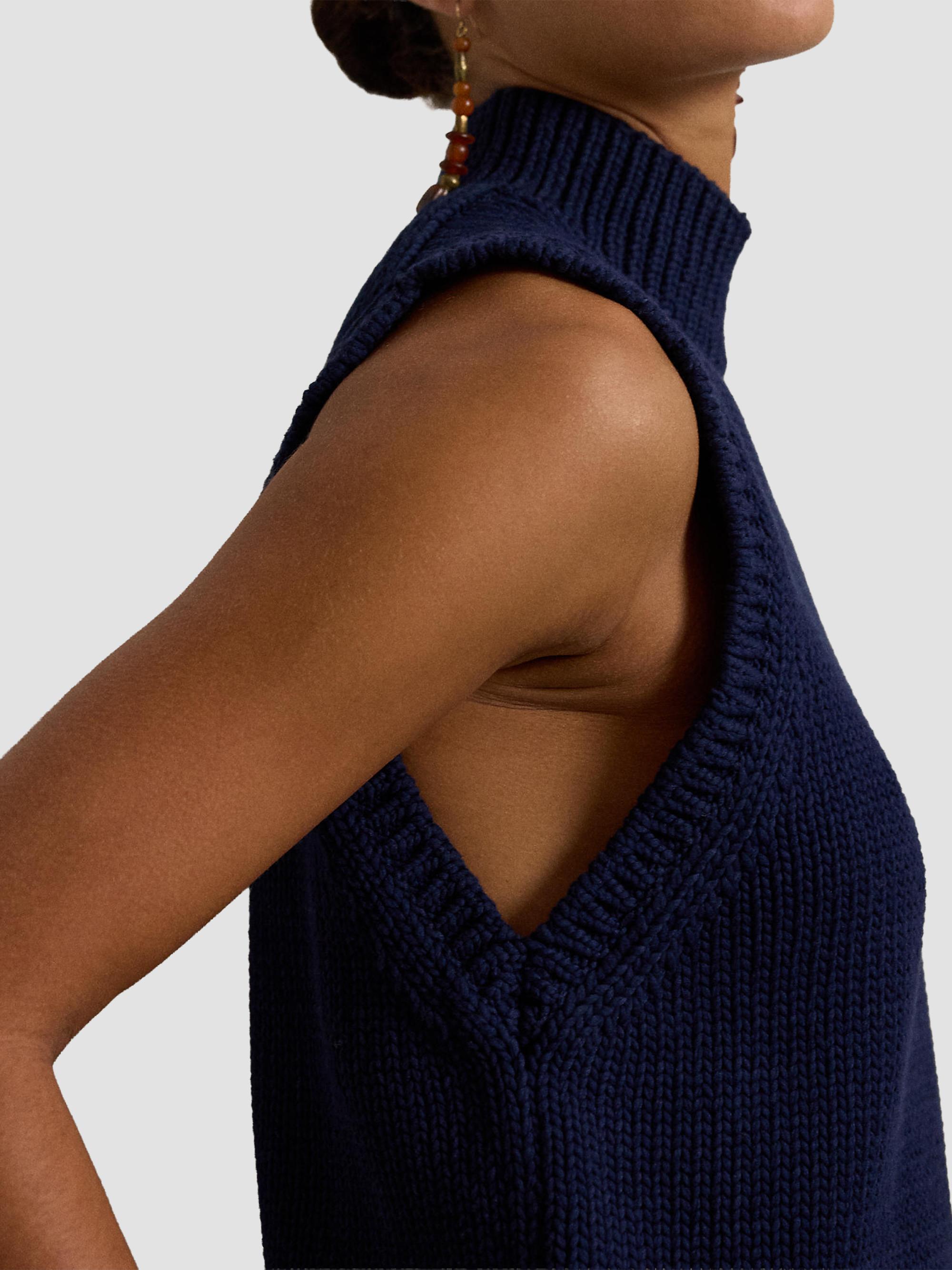 Polo Ralph Lauren Women's Sleeveless Turtleneck Sweater - Cruise Navy | Thumbnail 5