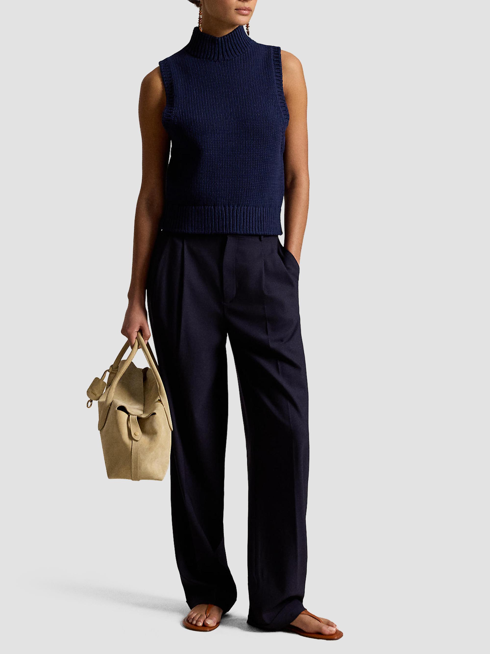 Polo Ralph Lauren Women's Sleeveless Turtleneck Sweater - Cruise Navy | Thumbnail 2